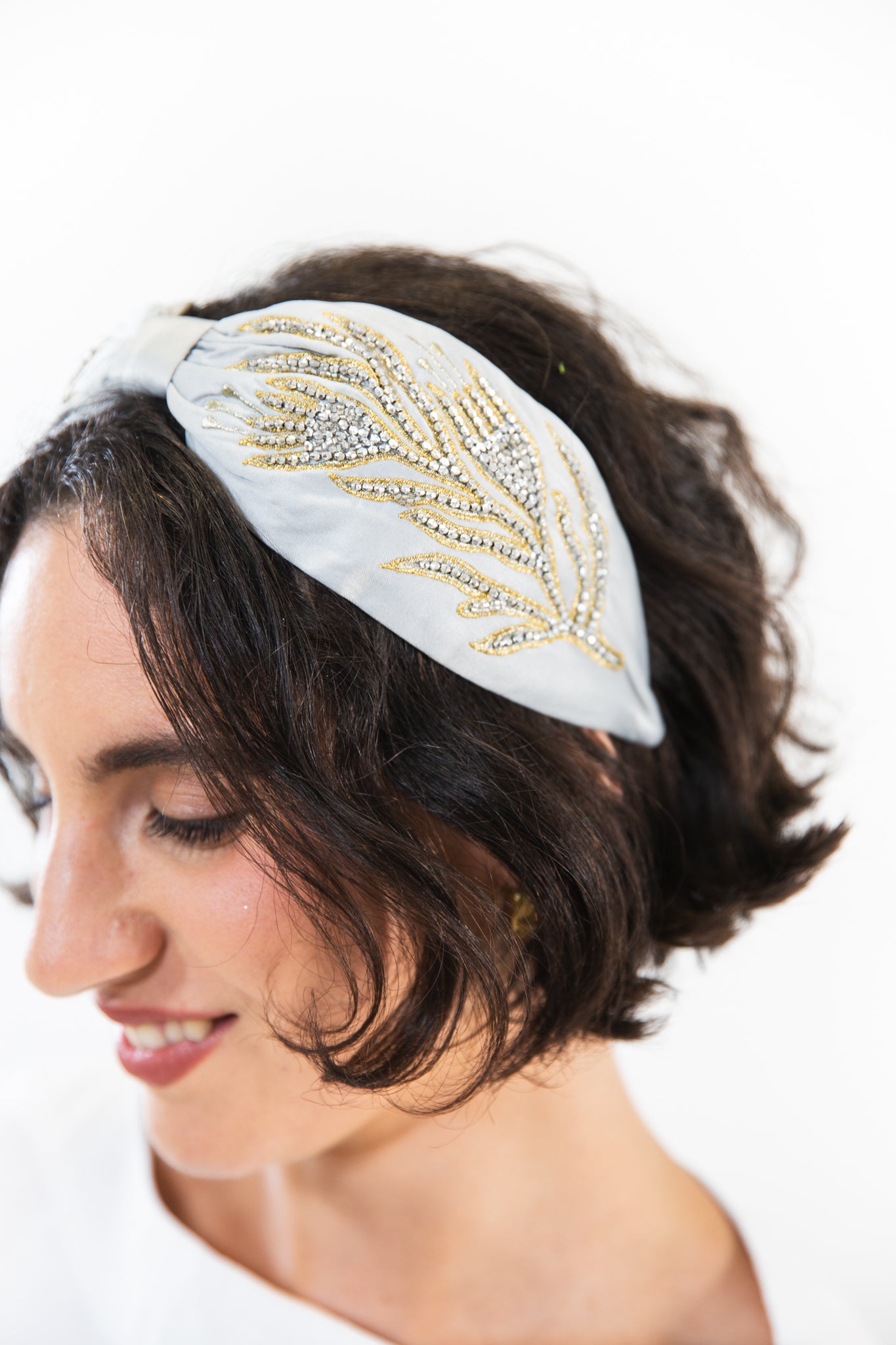 Hard Embroidered Headband | Esme