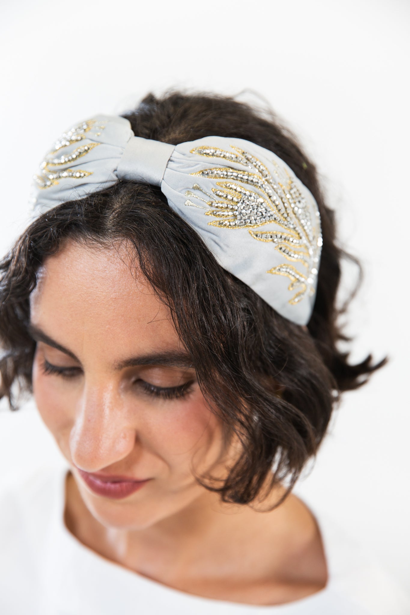 Hard Embroidered Headband | Esme