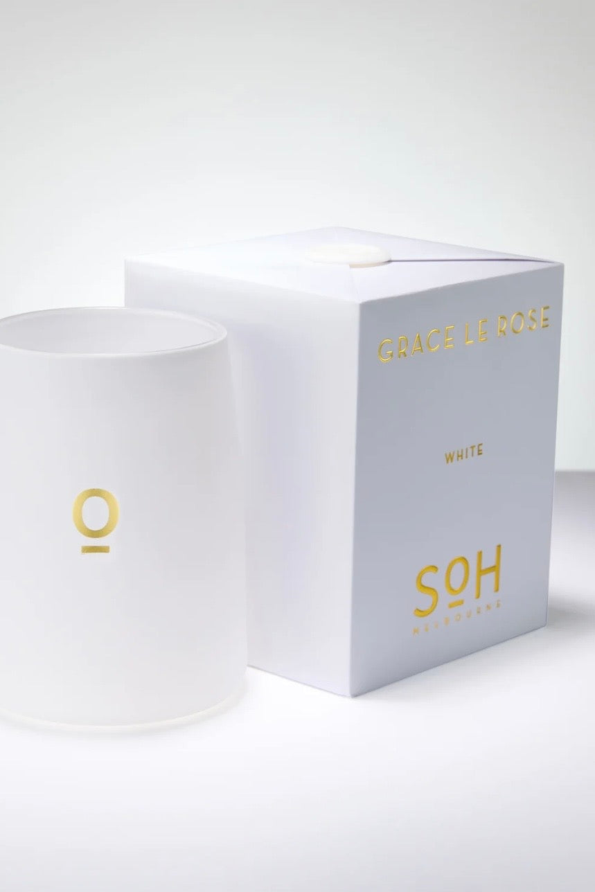 SOH Melbourne | White Candle | Grace Le Rose