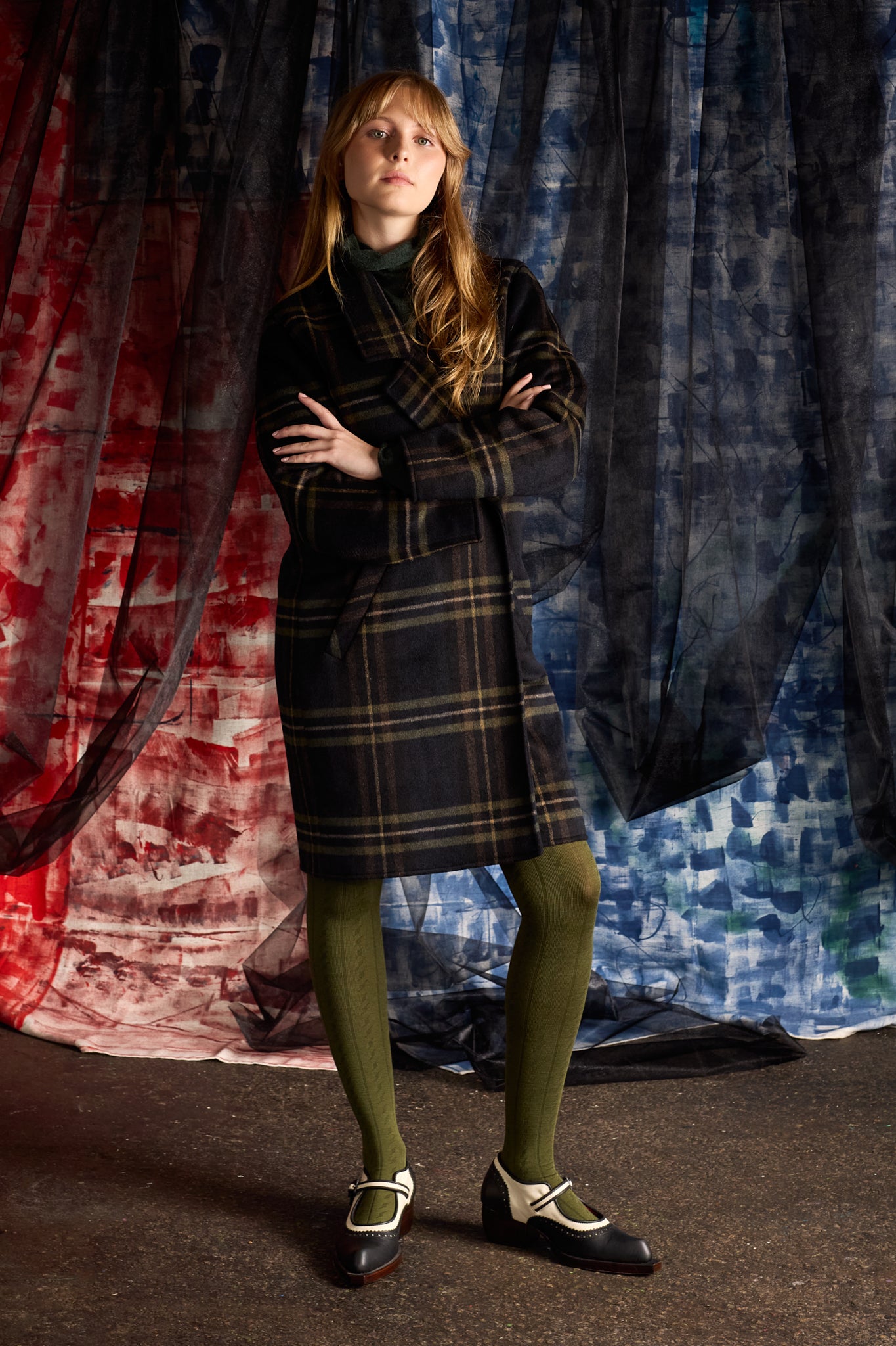 Tightology | Form Green Merino Wool Tights