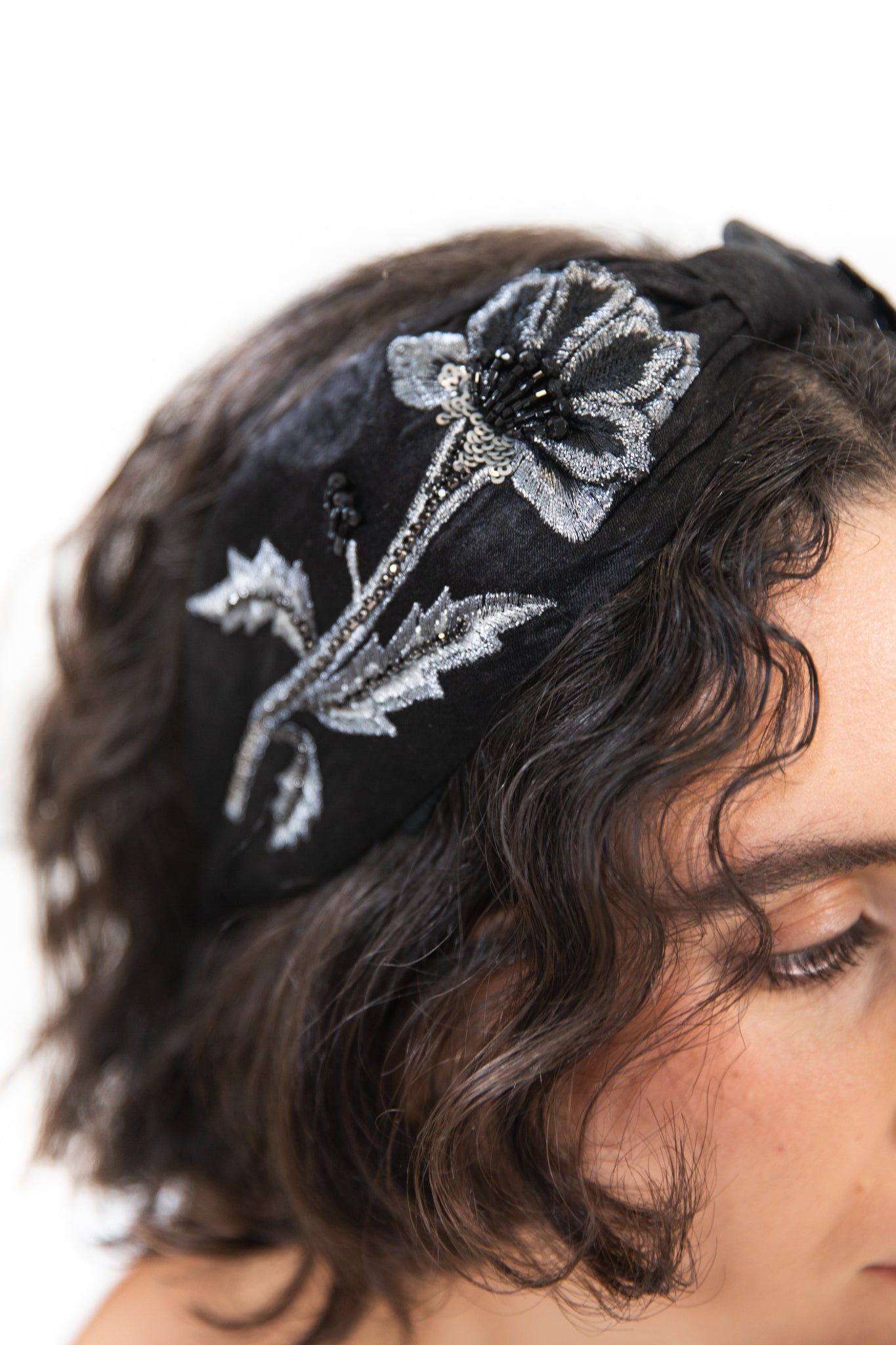 Hard Embroidered Headband | Frida