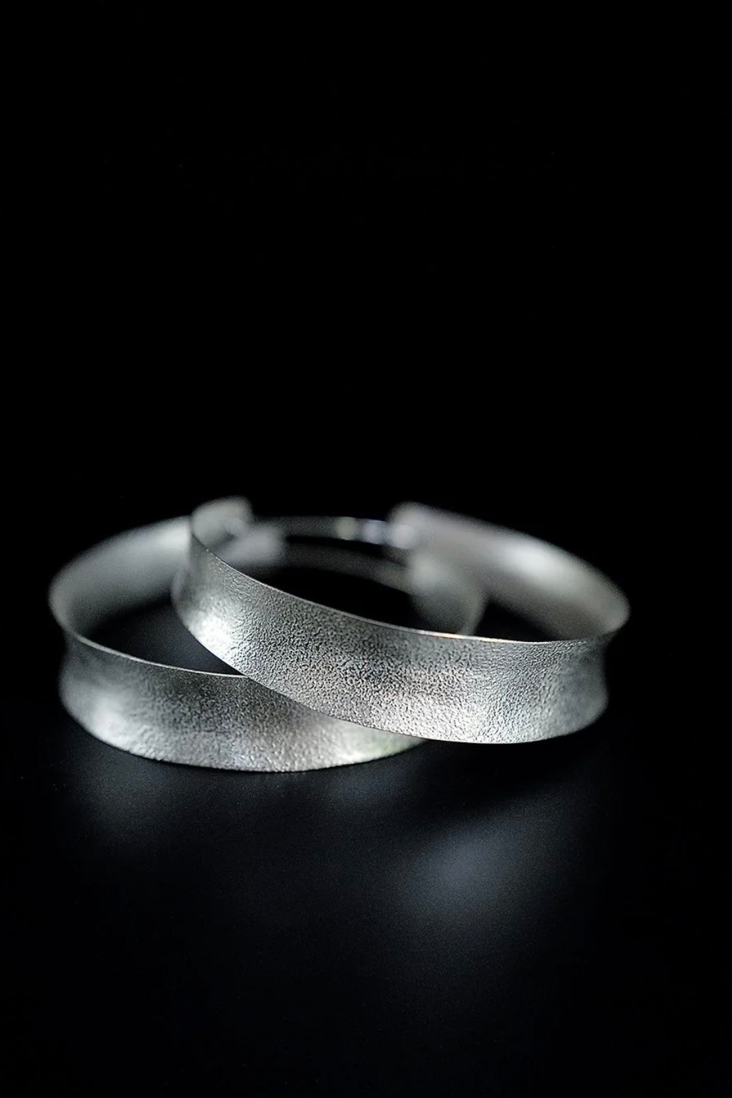 EWA Tribal | Large Hoops | Silver