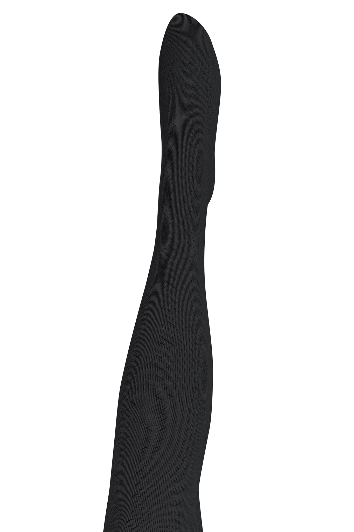 Tightology | Geo Black Merino Wool Tights