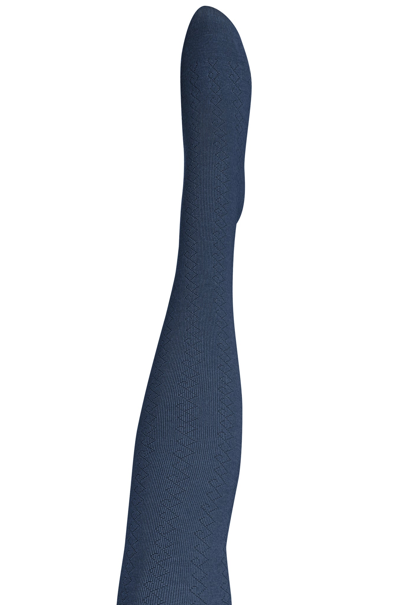 Tightology | Geo Blue Merino Wool Tights