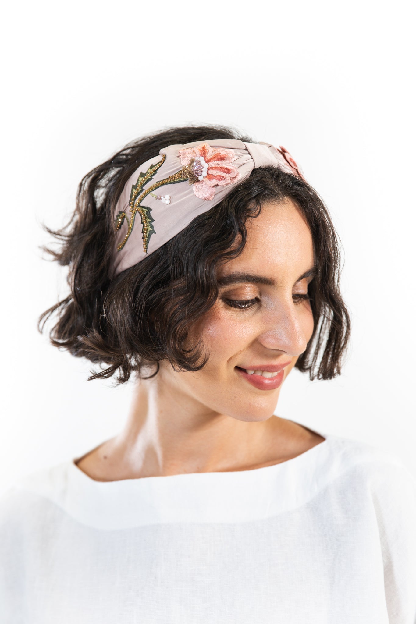 Hard Embroidered Headband | Giselle