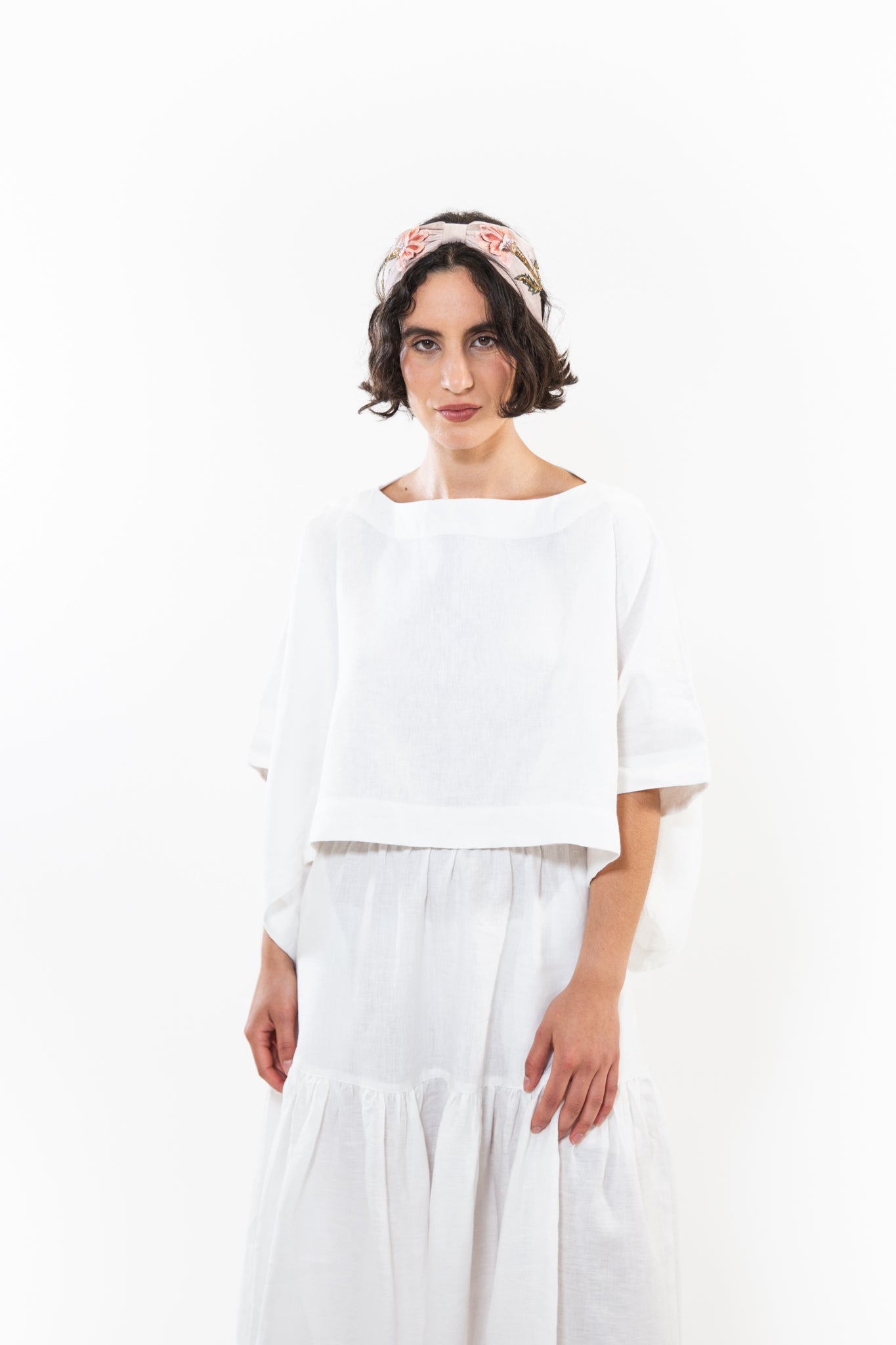 Hard Embroidered Headband | Giselle