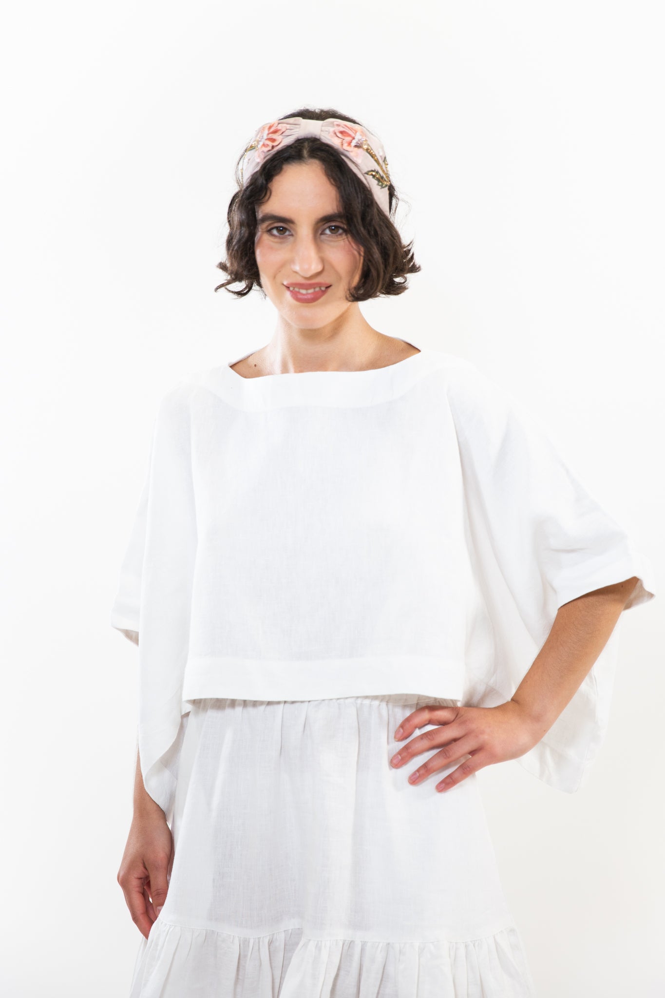 Hard Embroidered Headband | Giselle