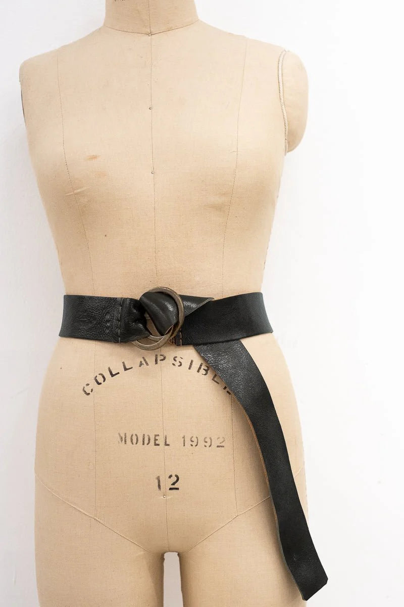 Ink Olives | Leccio Belt | Black