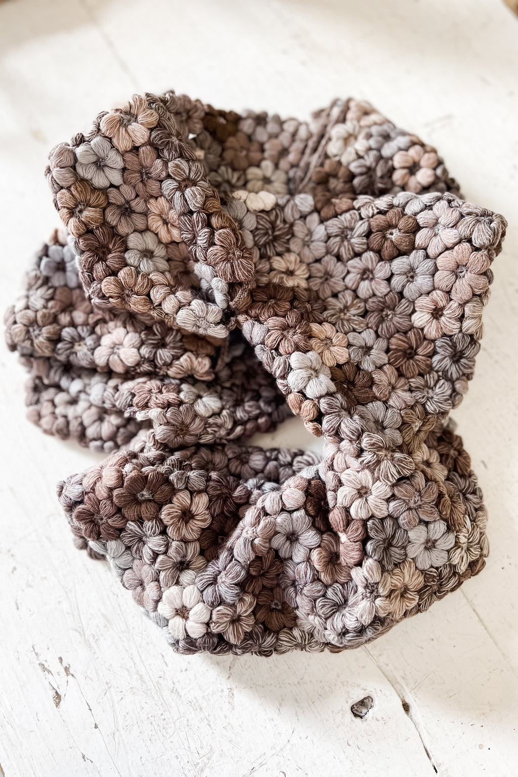 Sophie Digard | Freesia Crochet Scarf | Walnut