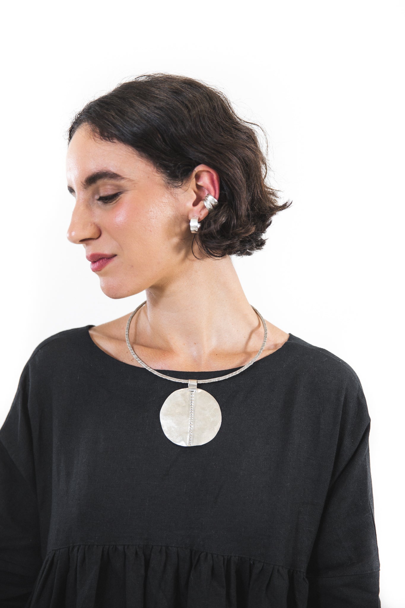 EWA Tribal | Ihu Pendant & Choker | Silver