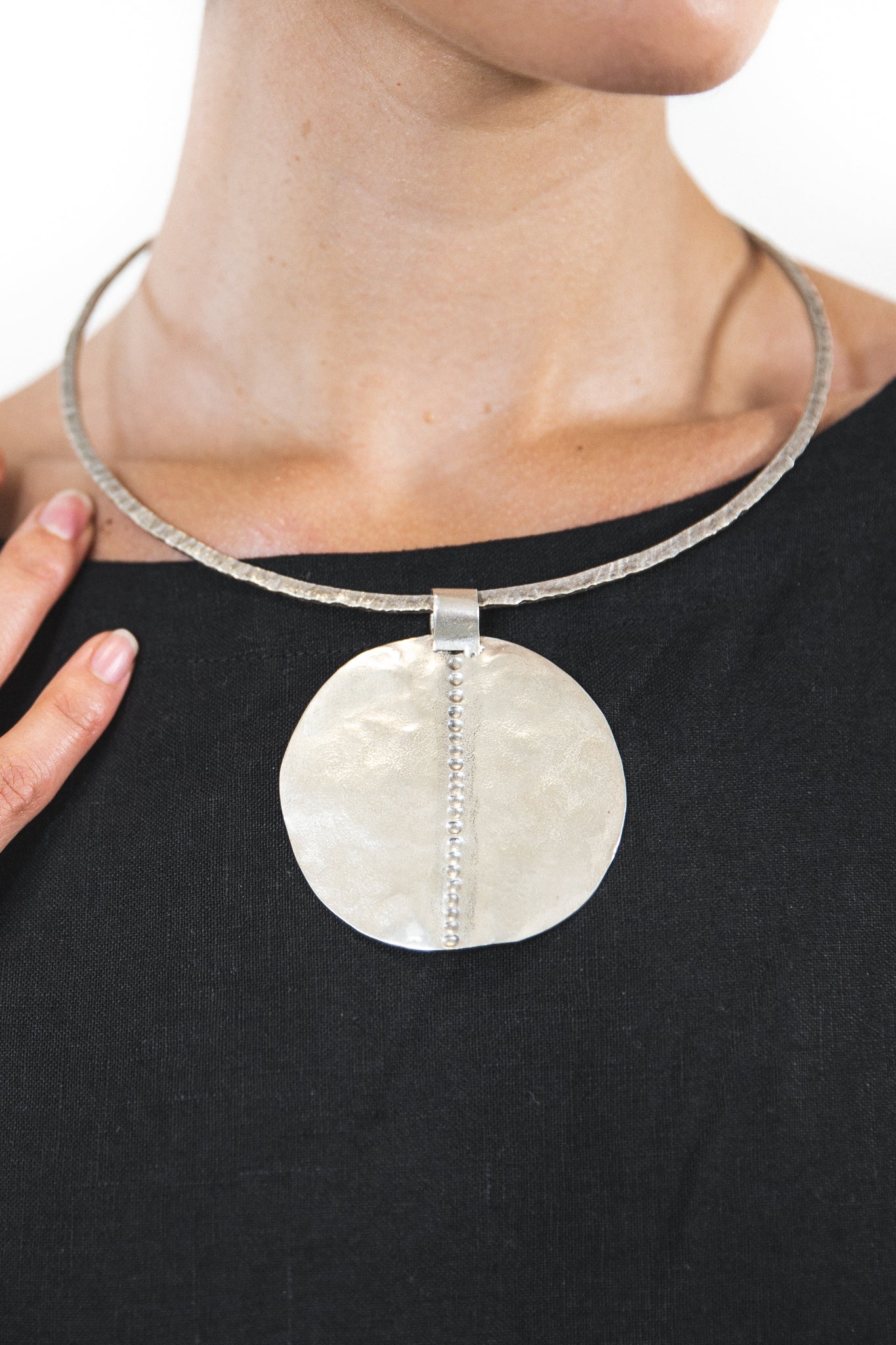 EWA Tribal | Ihu Pendant & Choker | Silver