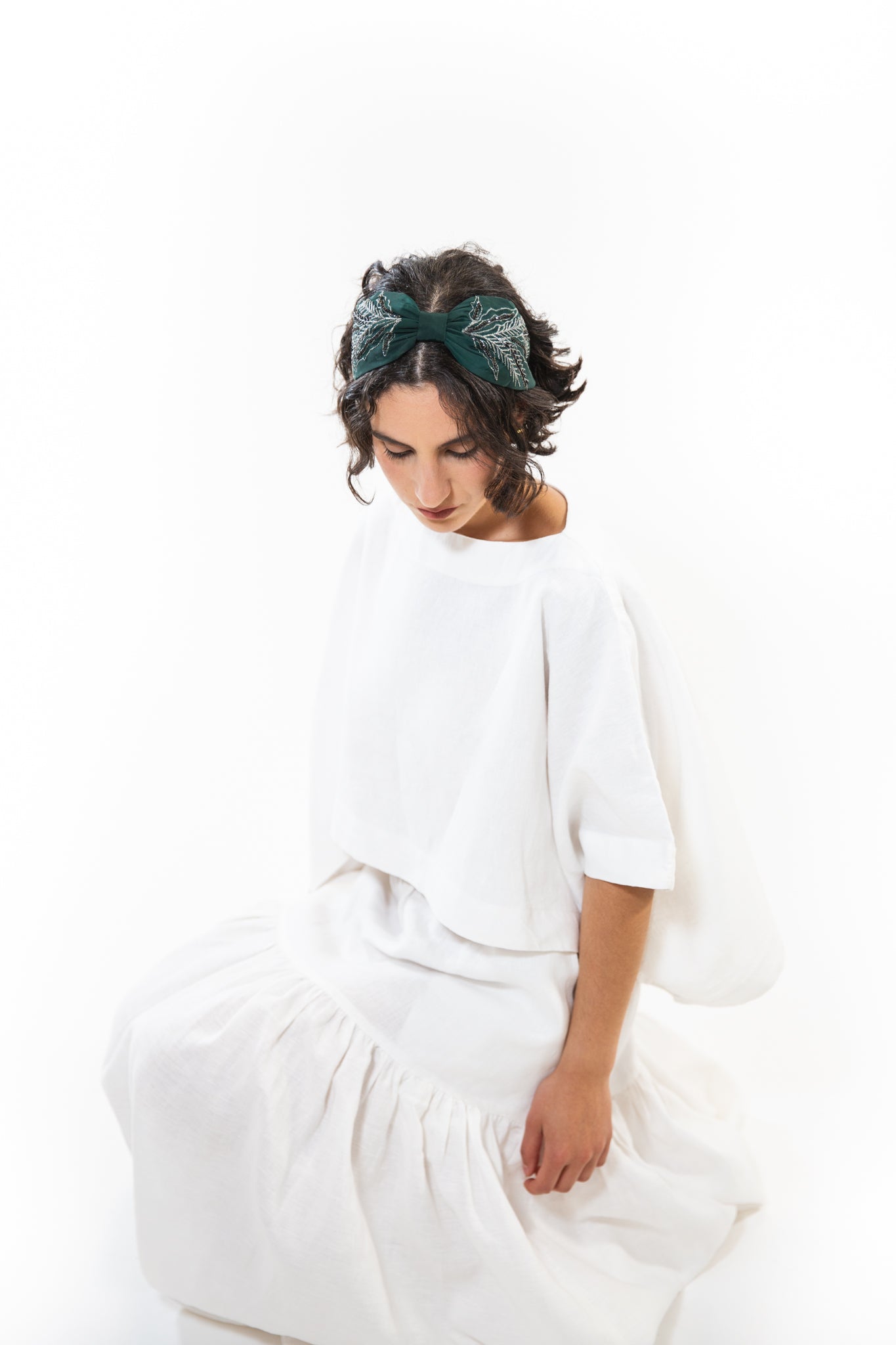 Hard Embroidered Headband | Junie