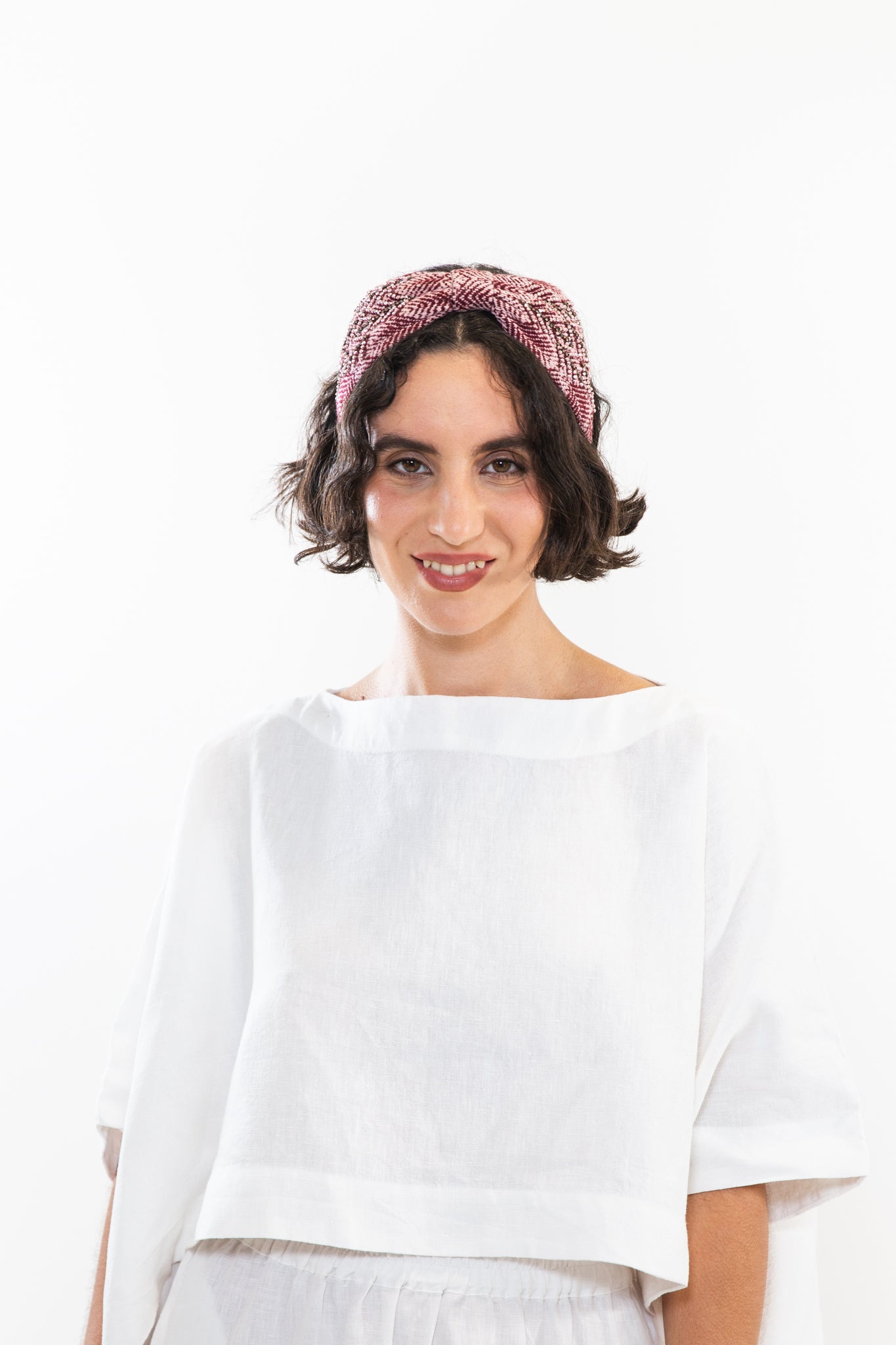 Hard Embroidered Headband | Keely