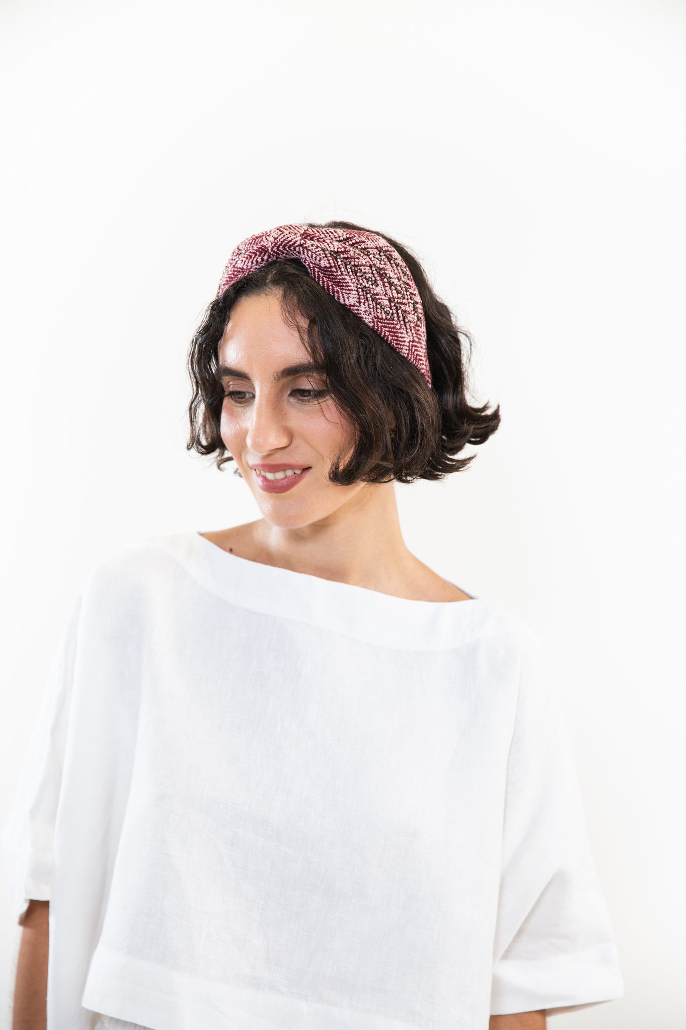 Hard Embroidered Headband | Keely