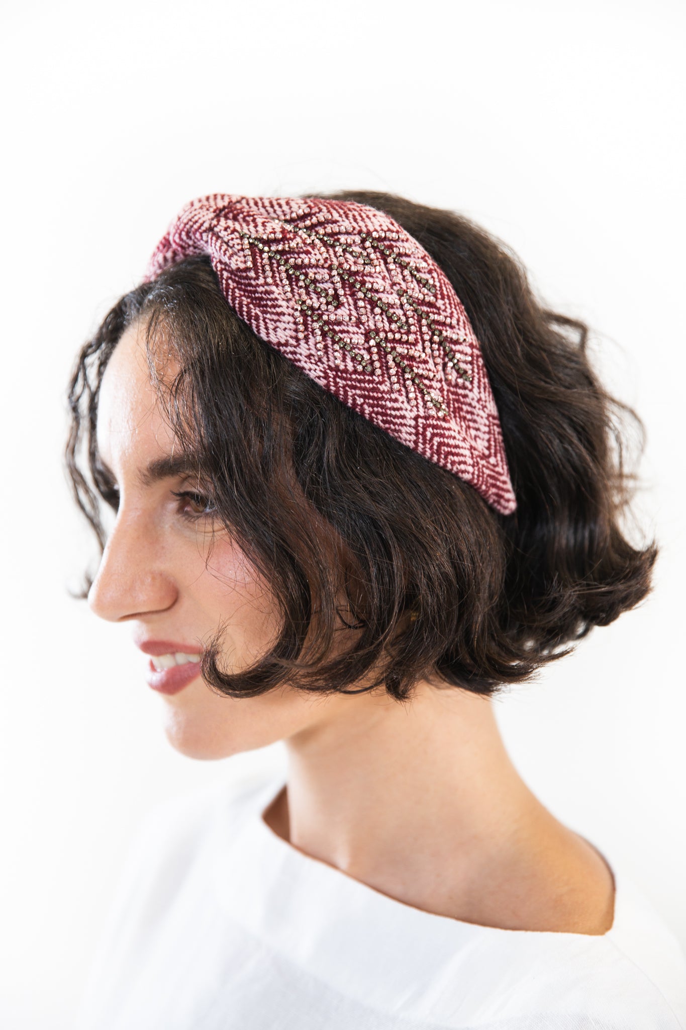 Hard Embroidered Headband | Keely