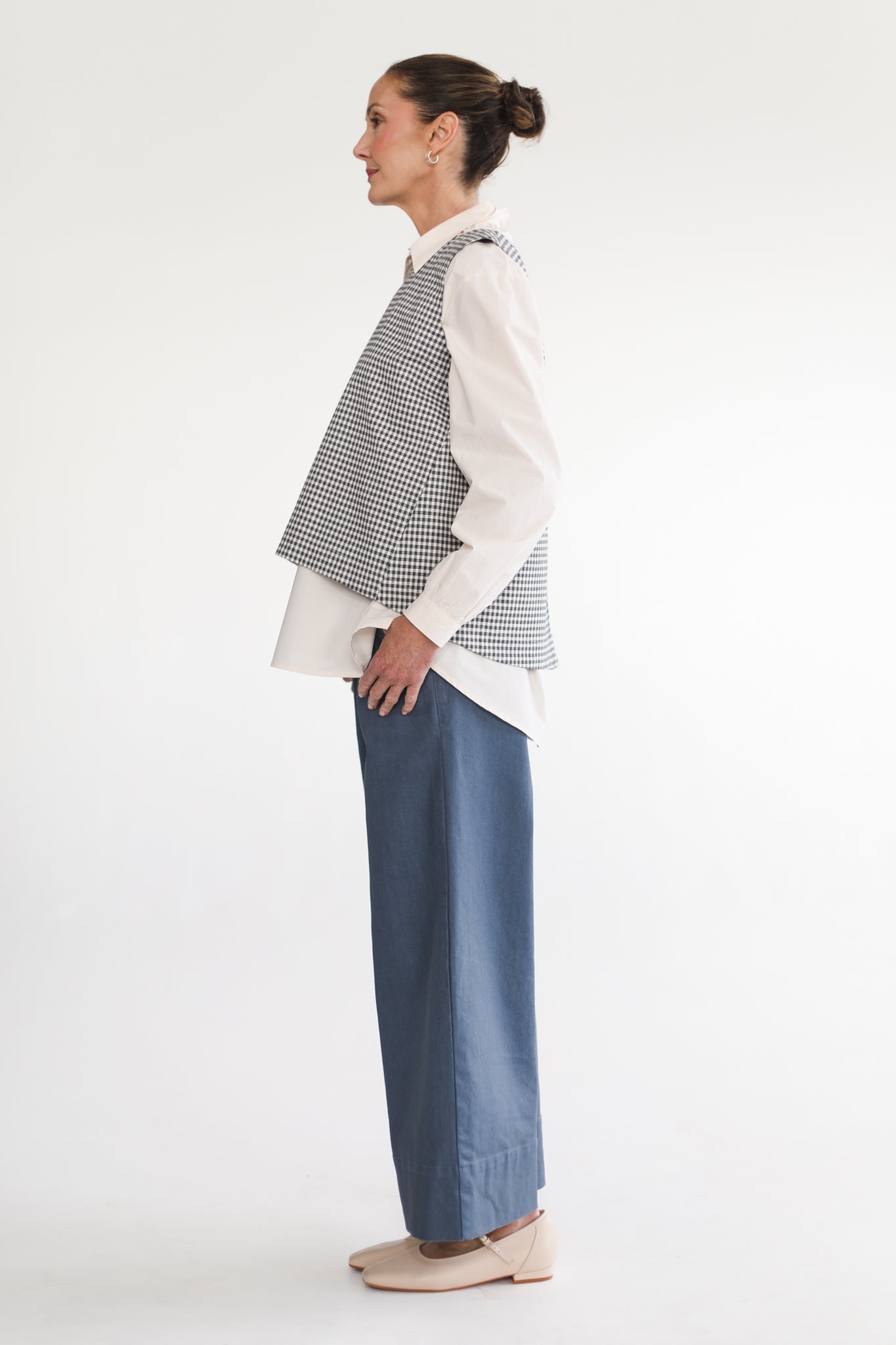 Lilli Top | Smokey Blue Check