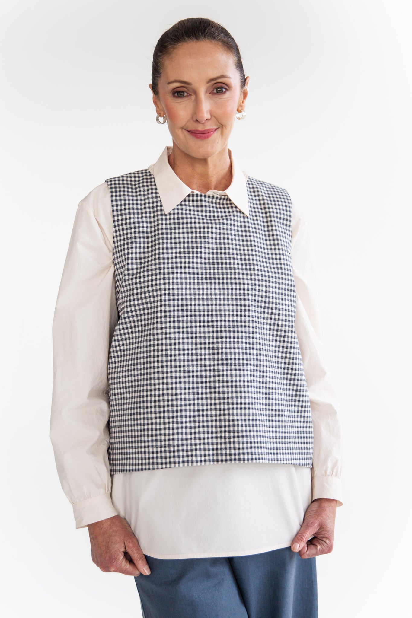 Lilli Top | Smokey Blue Check