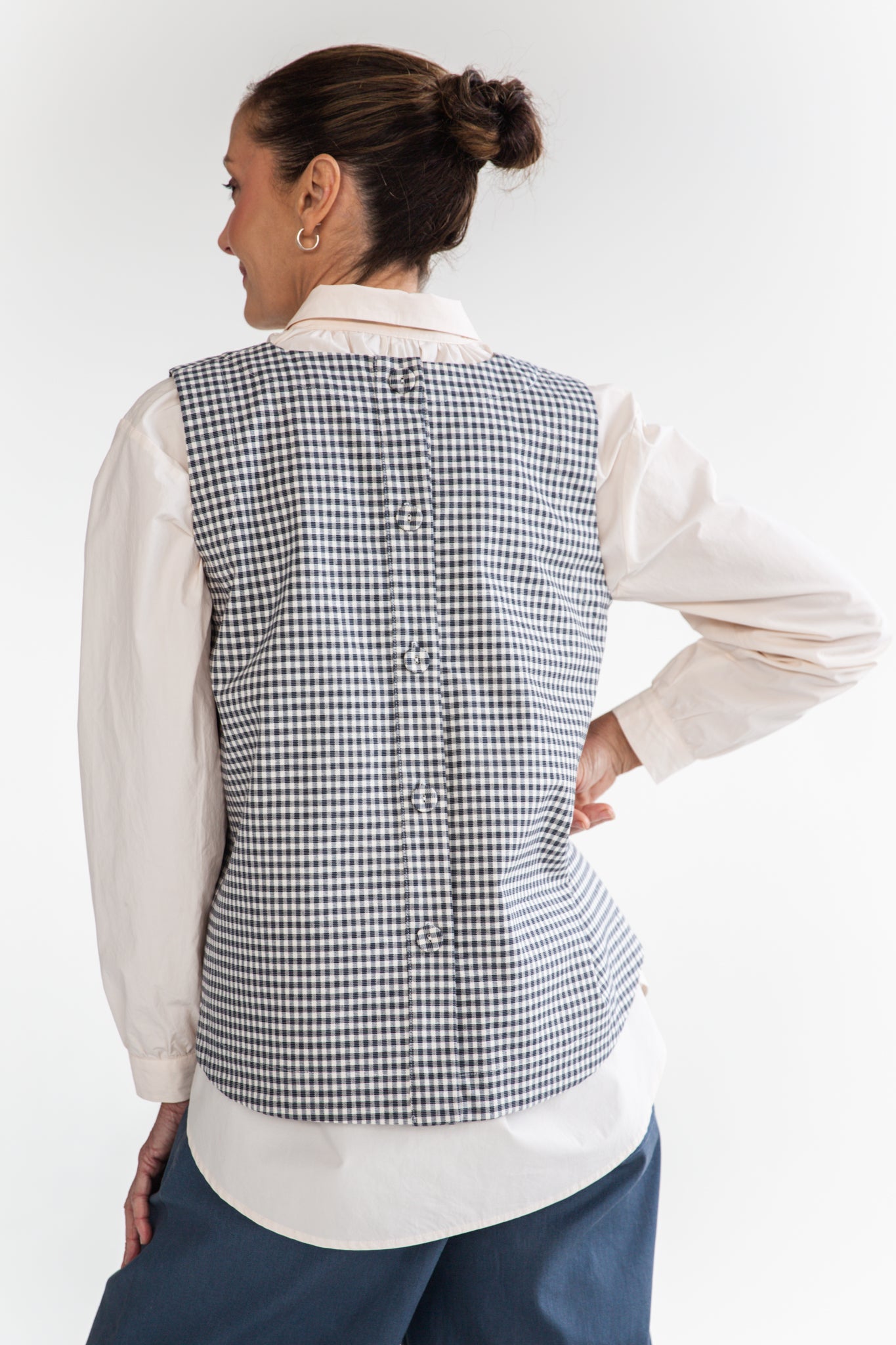Lilli Top | Smokey Blue Check