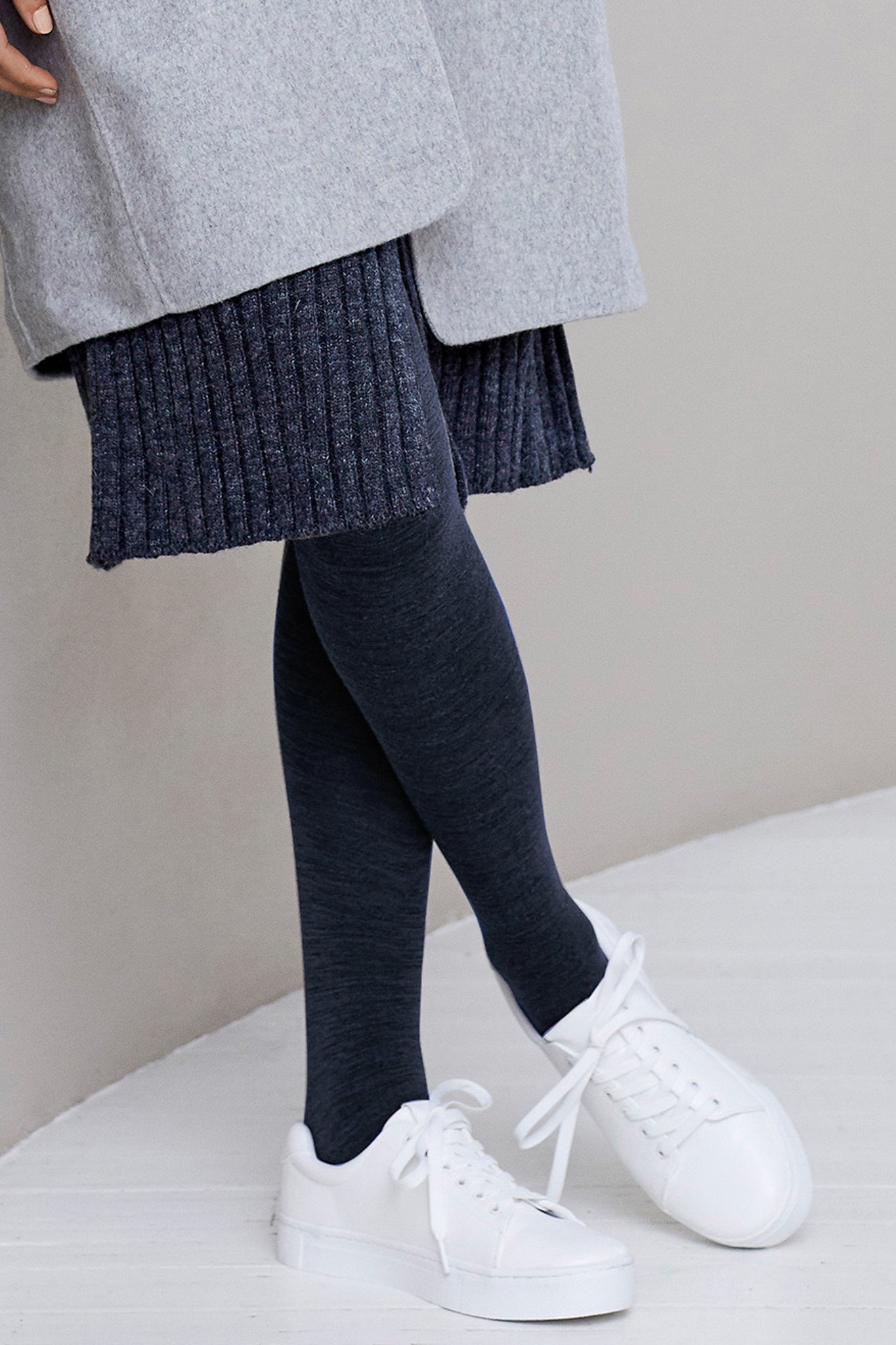 Tightology | Luxe Navy Merino Wool Tights