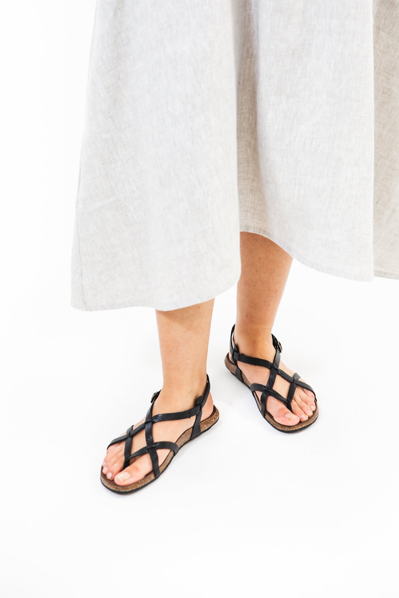Bosabo | Manon Sandal | Black Textured