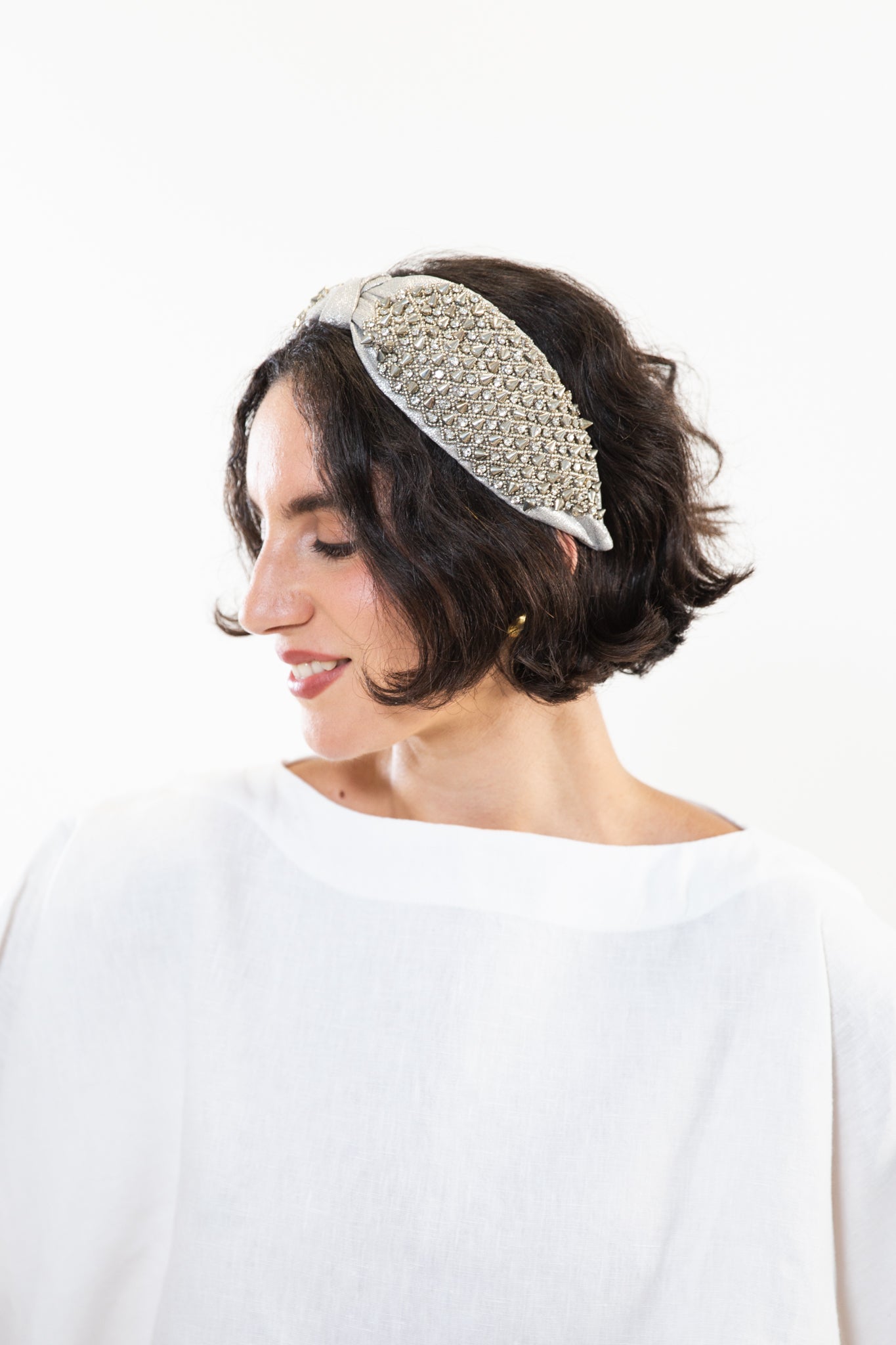 Hard Embroidered Headband | Maya