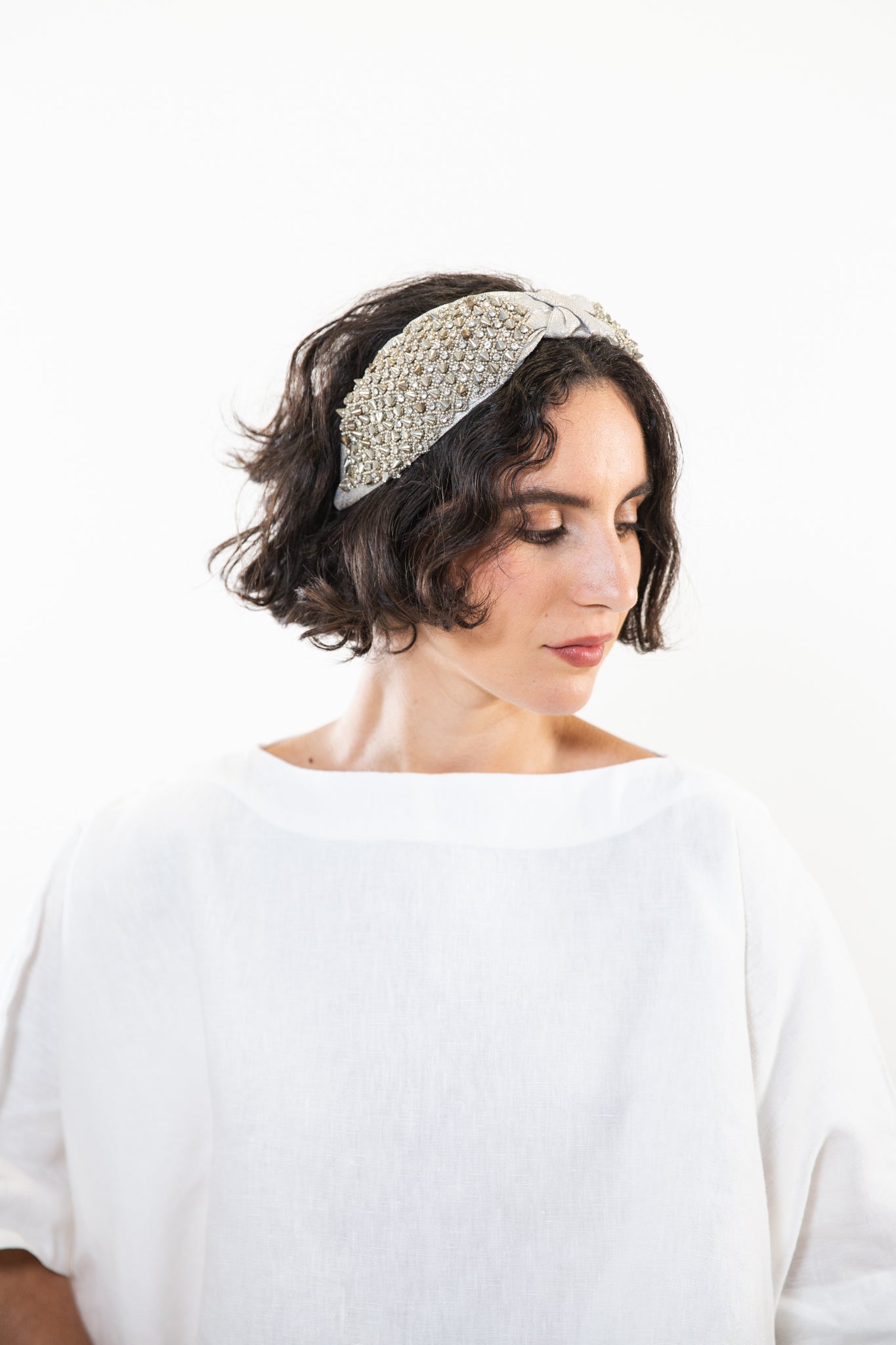 Hard Embroidered Headband | Maya