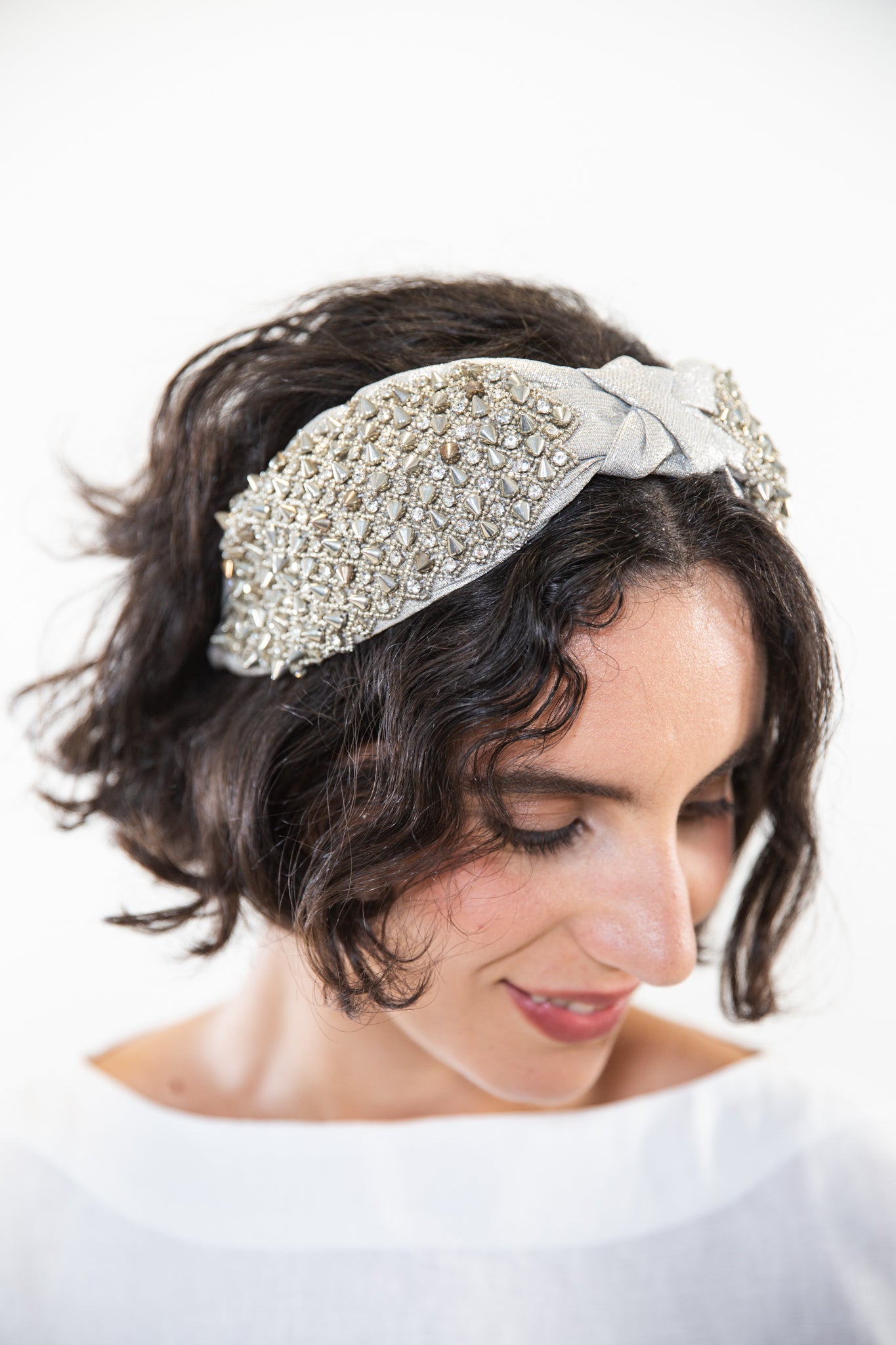 Hard Embroidered Headband | Maya