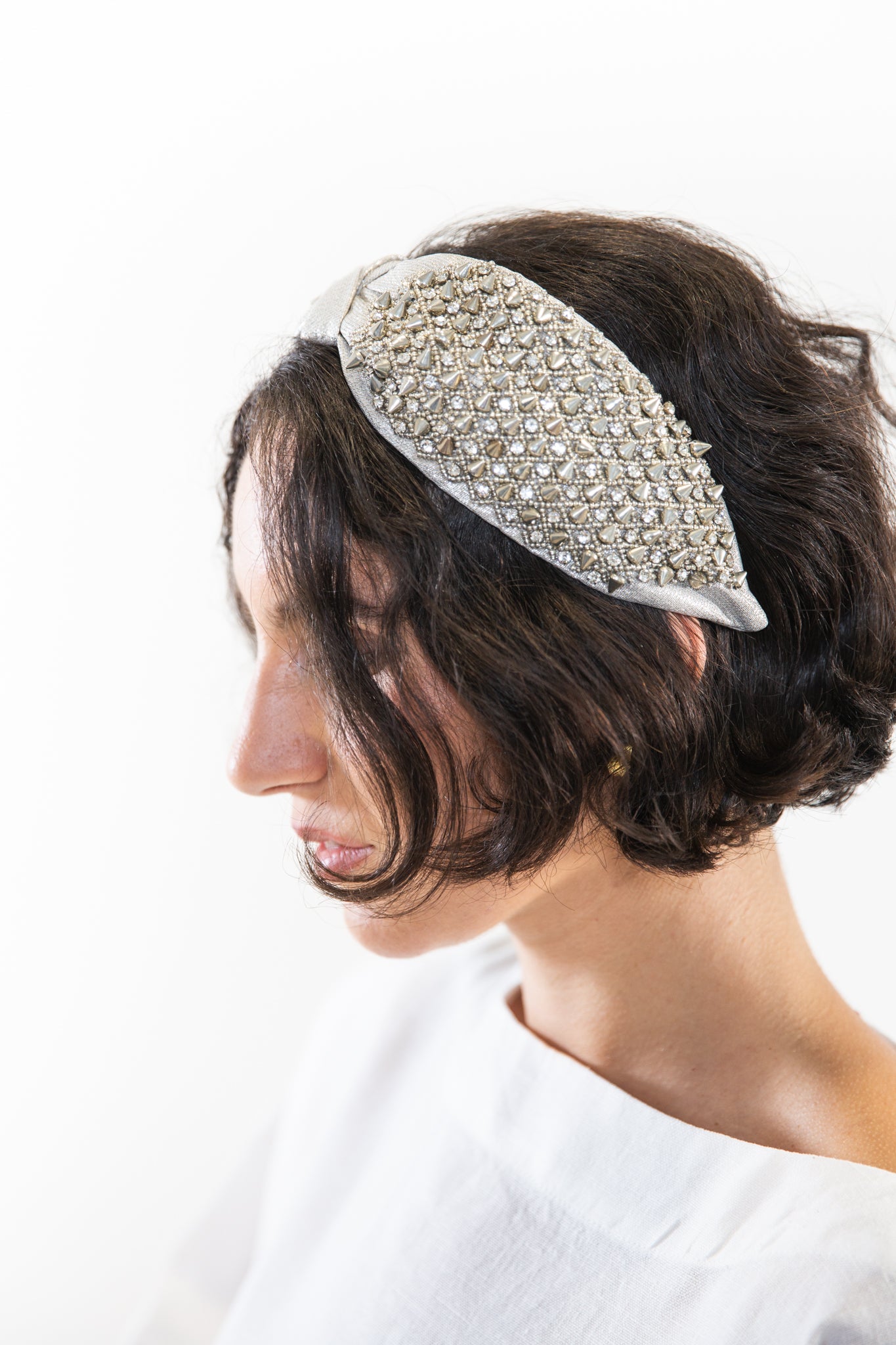 Hard Embroidered Headband | Maya