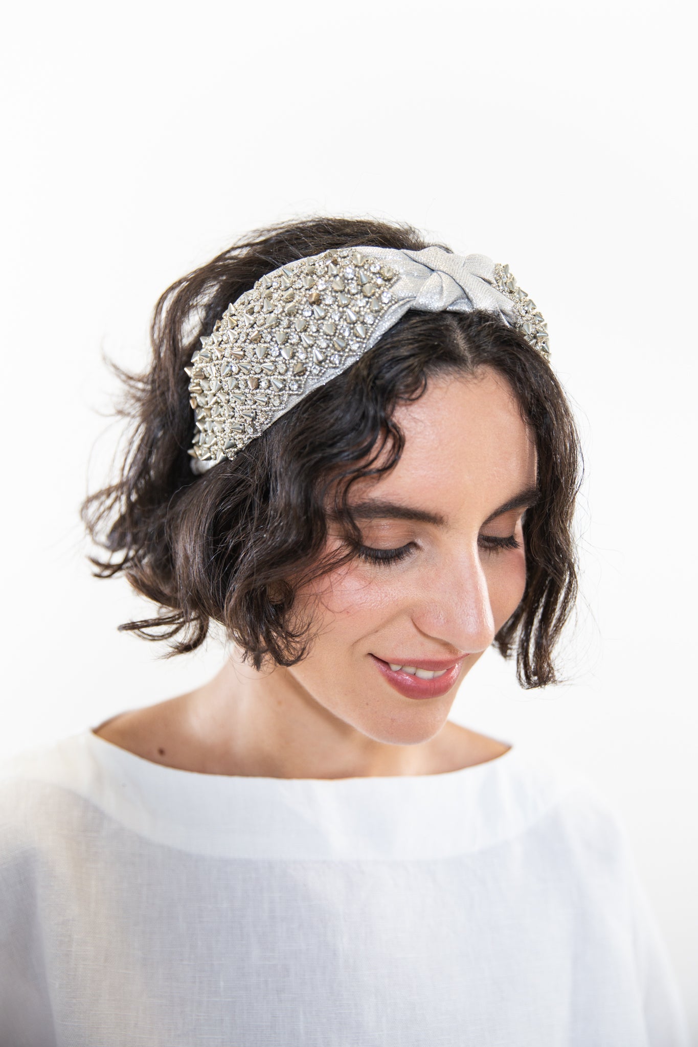 Hard Embroidered Headband | Maya