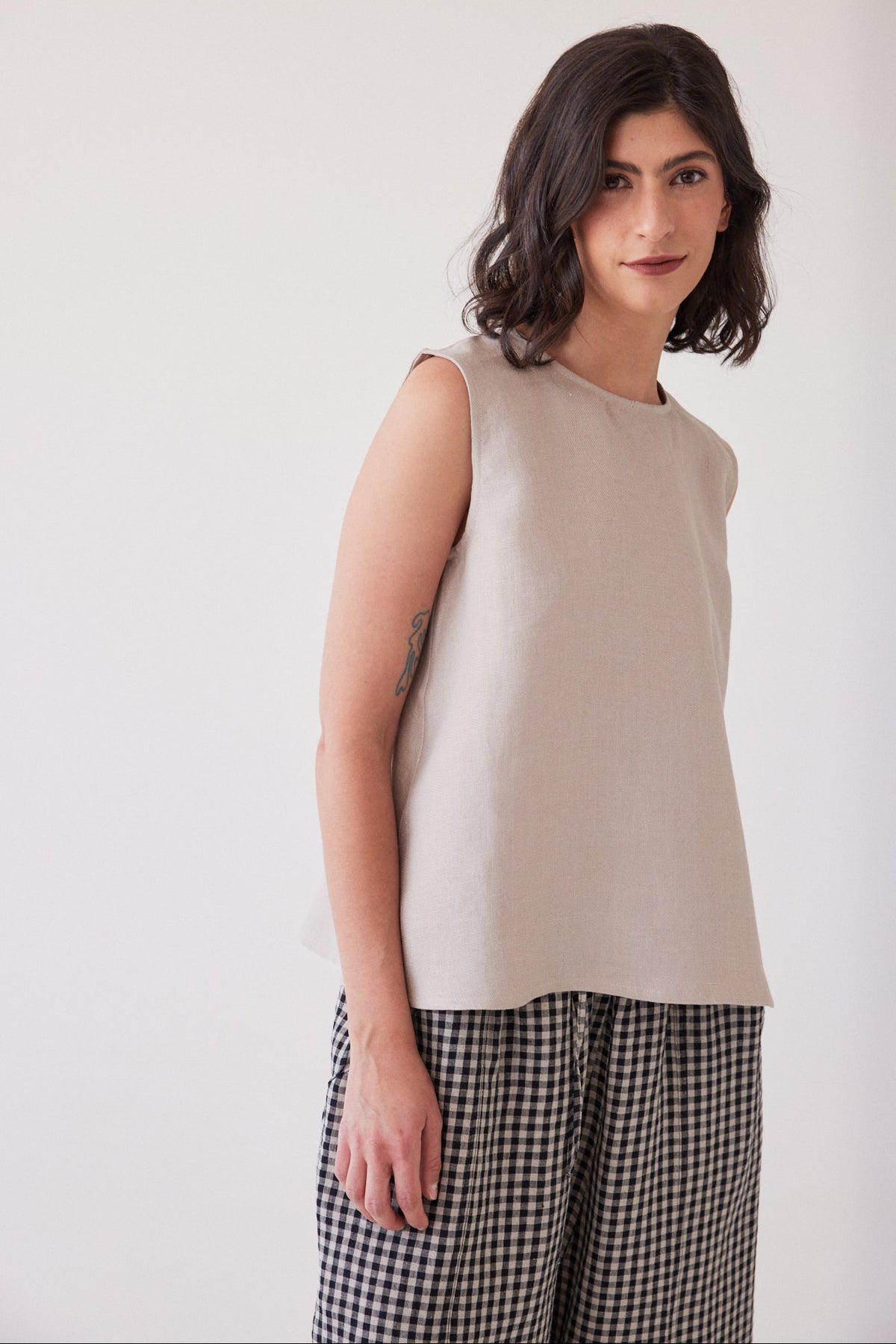 Mila Sleeveless Top | Stone