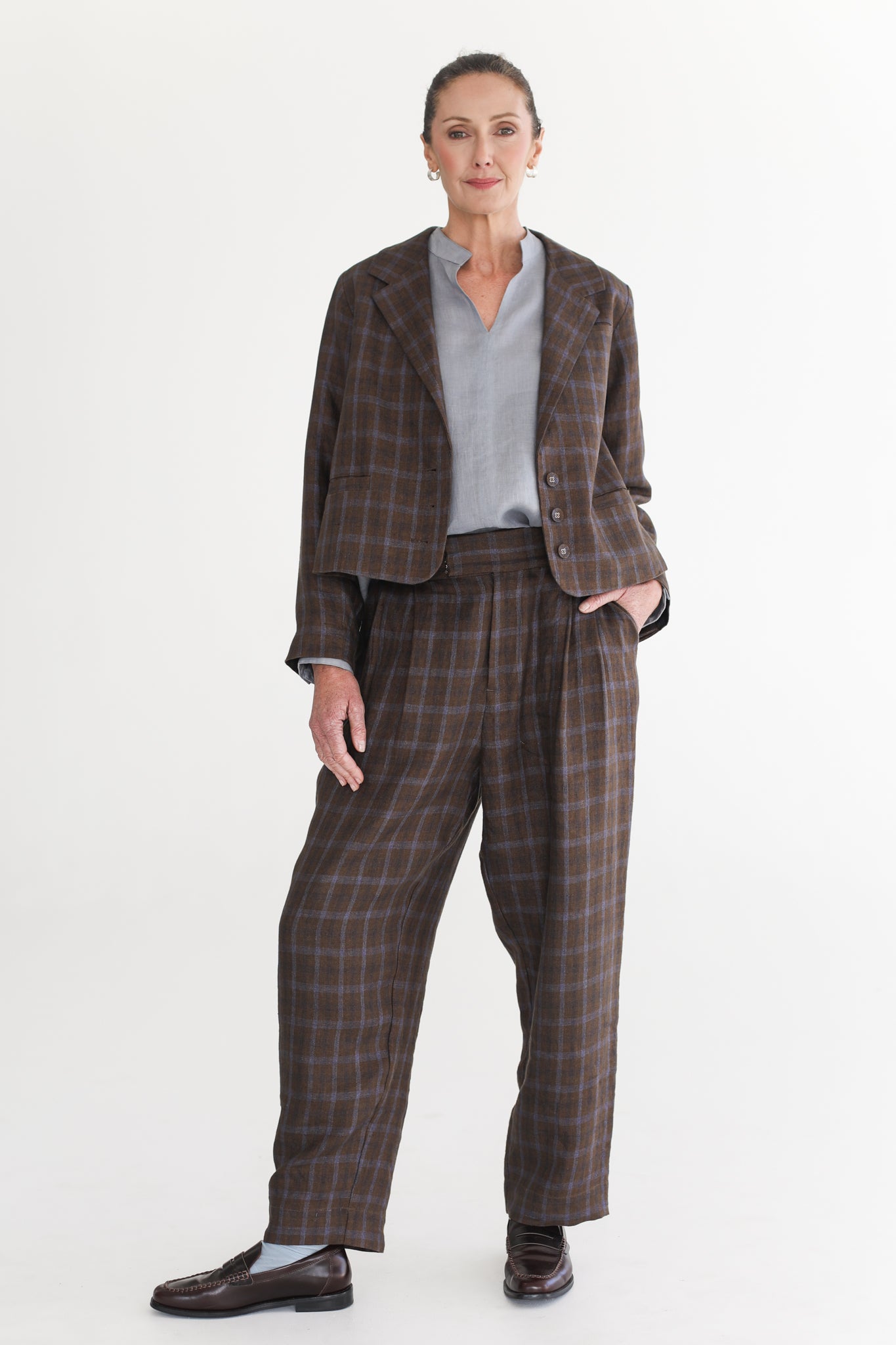 Monty Blazer | Cocoa Plaid