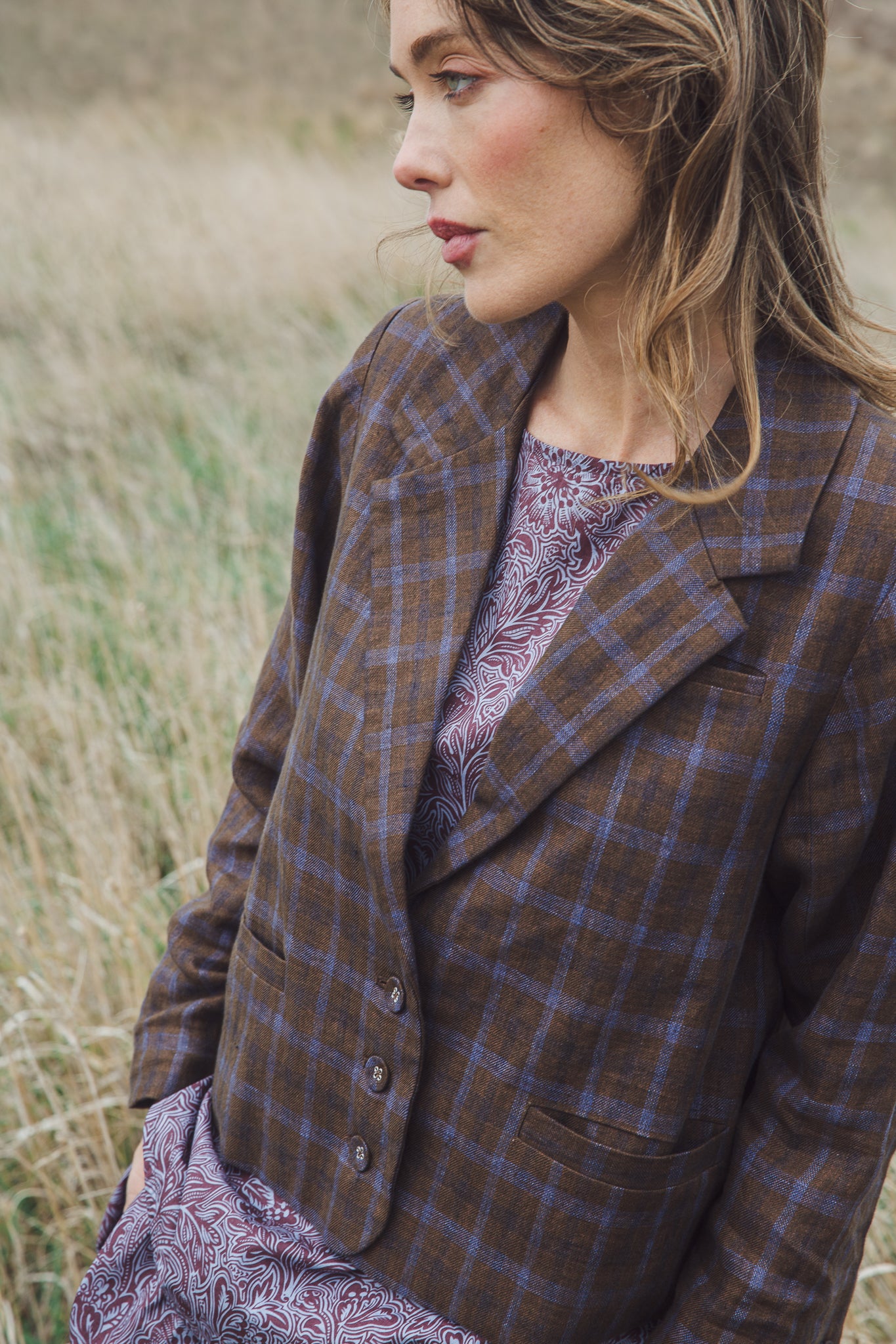 Monty Blazer | Cocoa Plaid