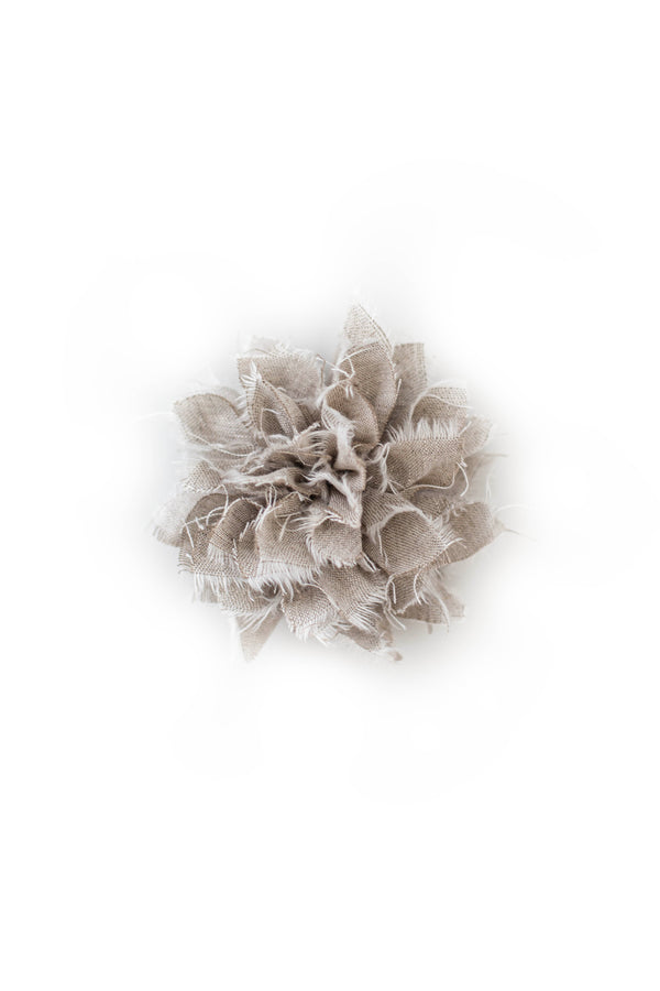 Fabric Flower Brooch | Neutral