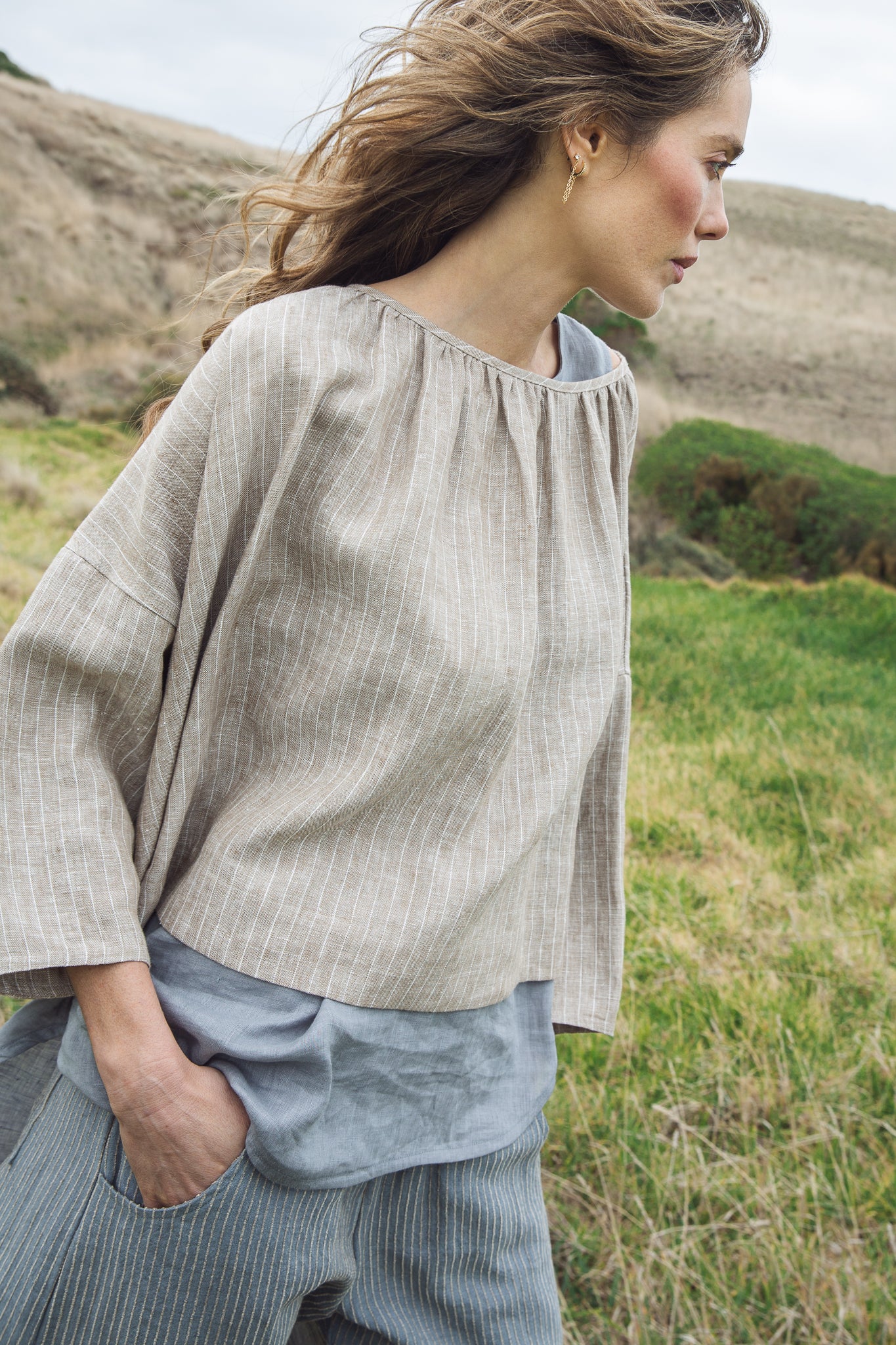 Nora Top | Elm Stripe