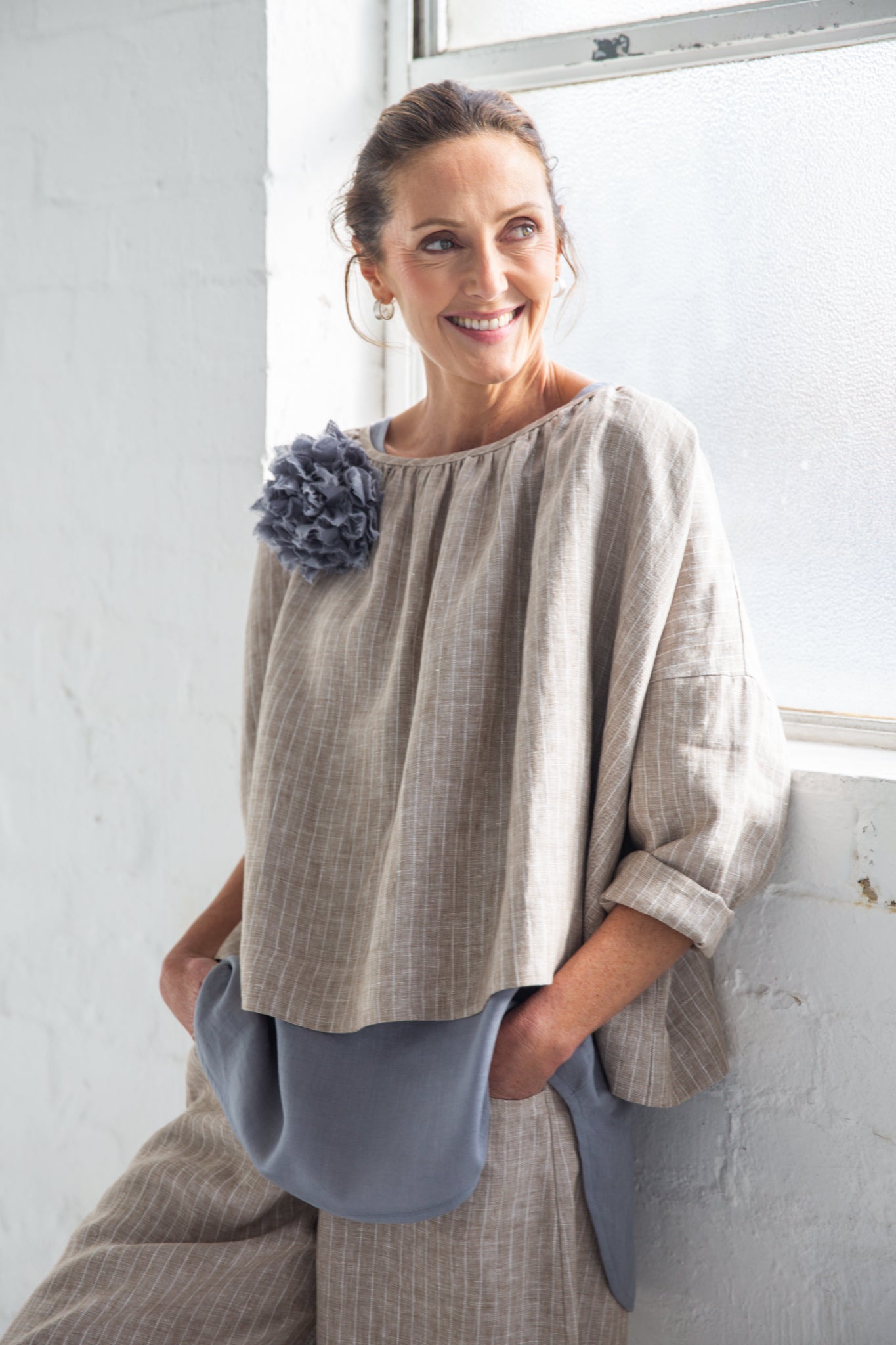 Nora Top | Elm Stripe