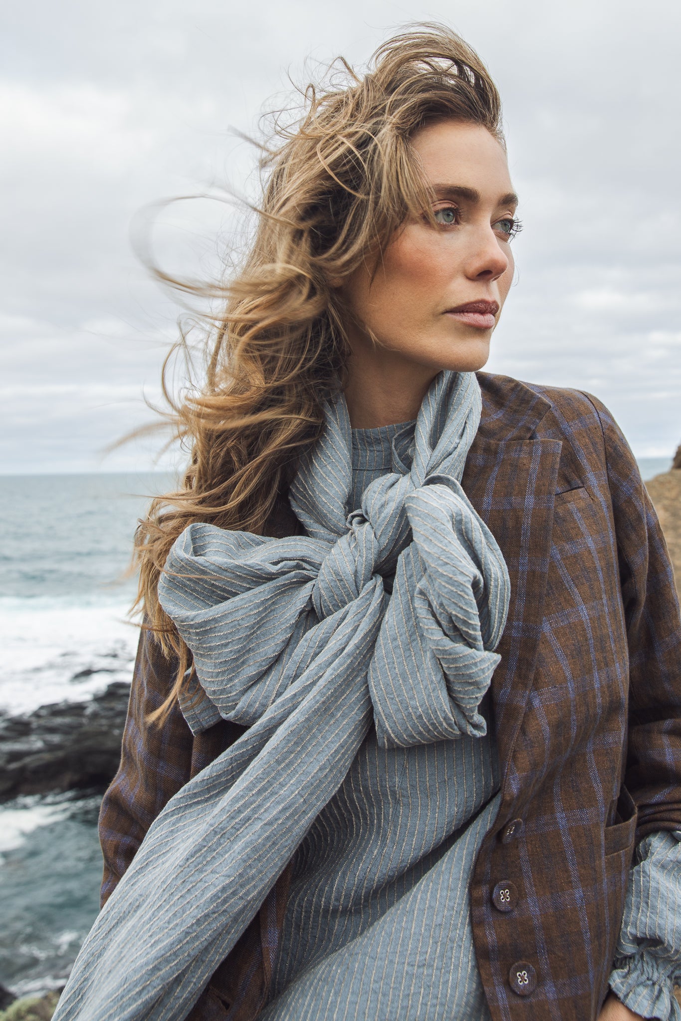 Obi Scarf | Dutch Blue Stripe