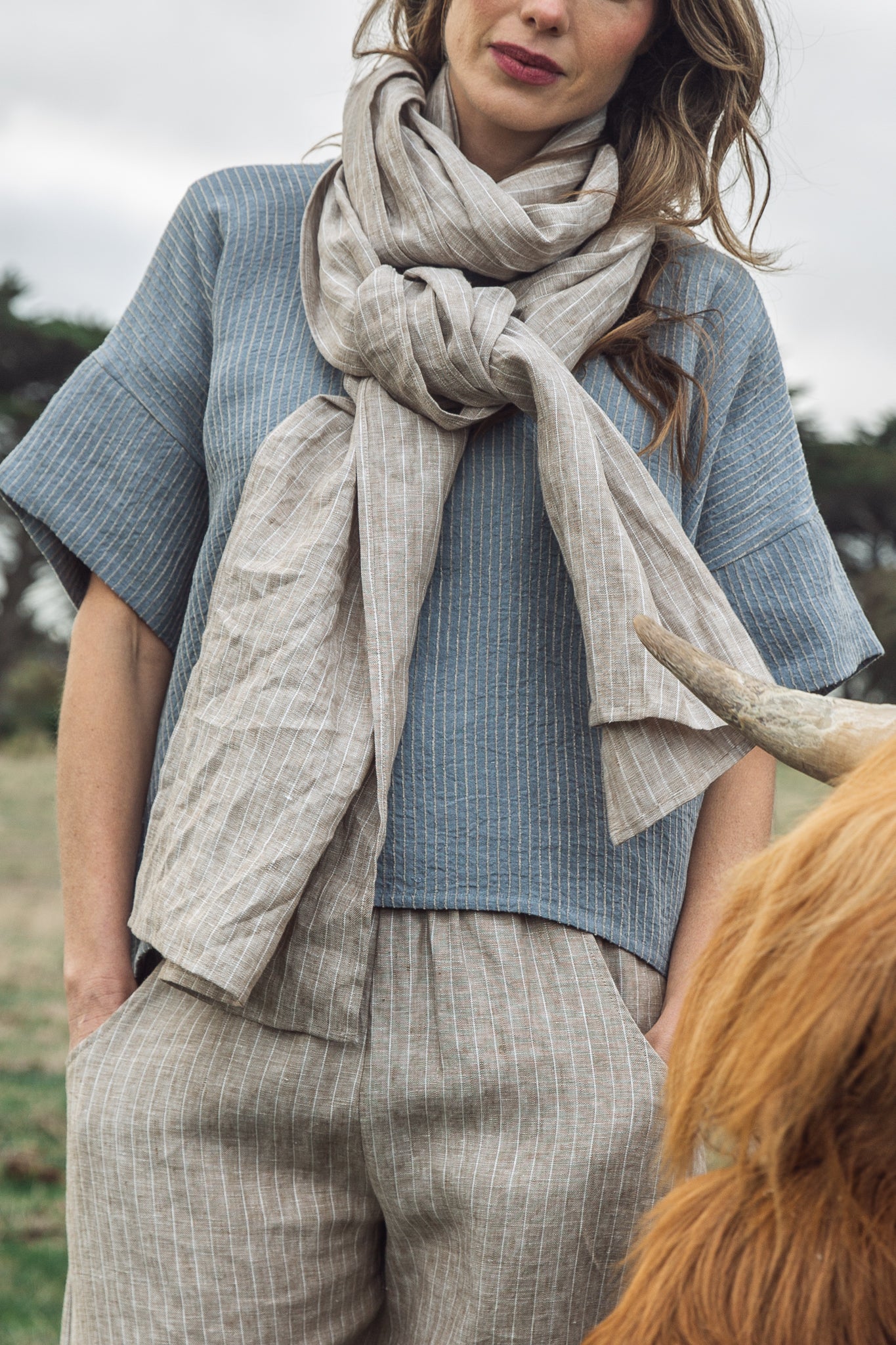 Obi Scarf | Elm Stripe