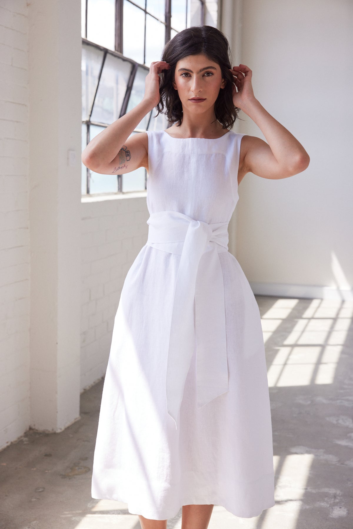 Paloma Sleeveless Dress | White