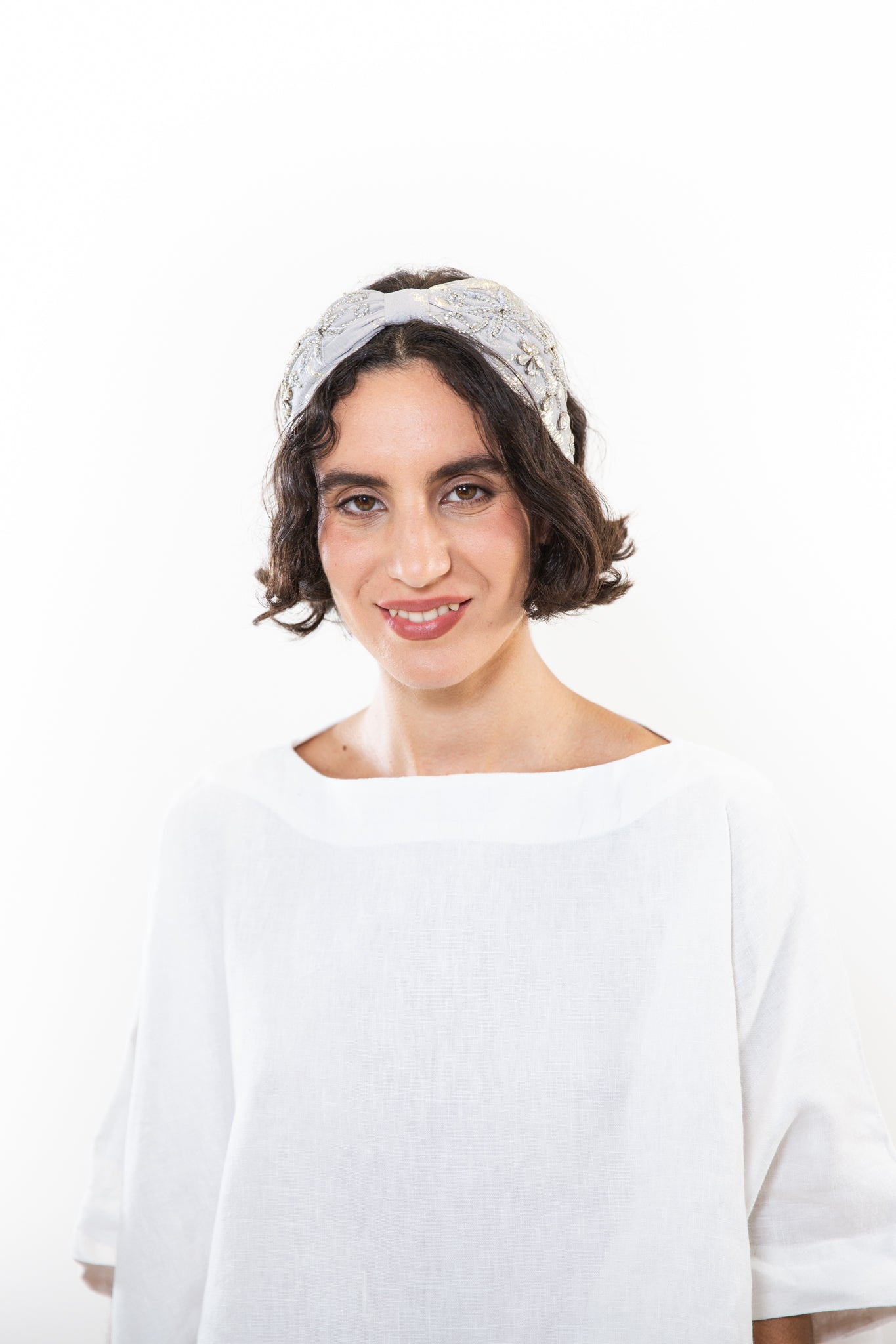Hard Embroidered Headband | Piper