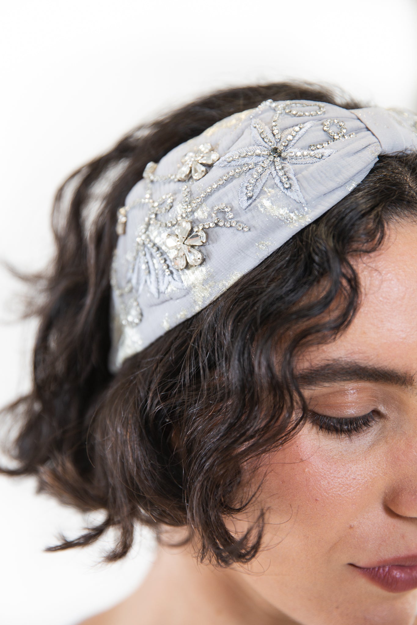 Hard Embroidered Headband | Piper