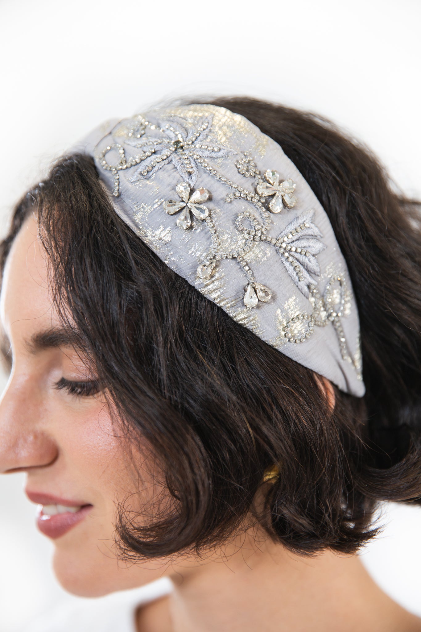 Hard Embroidered Headband | Piper