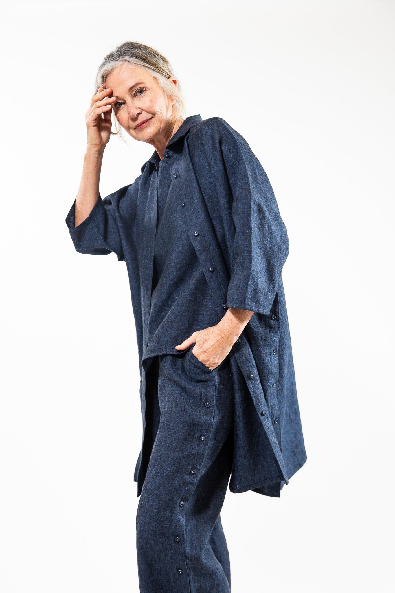 Pippi Shirt Dress | Navy