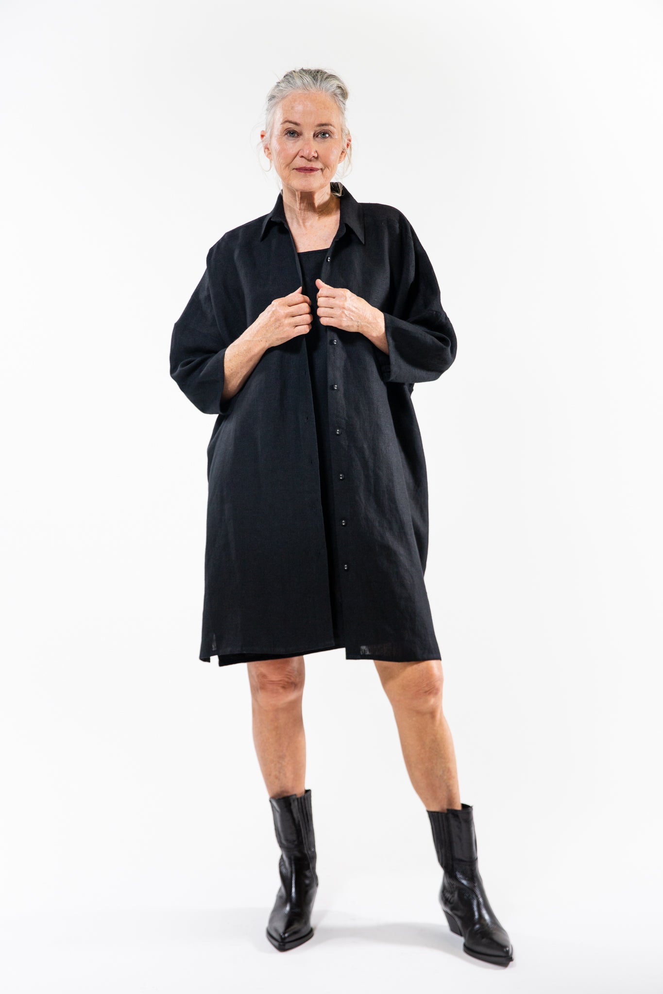 Pippi Shirt Dress | Black