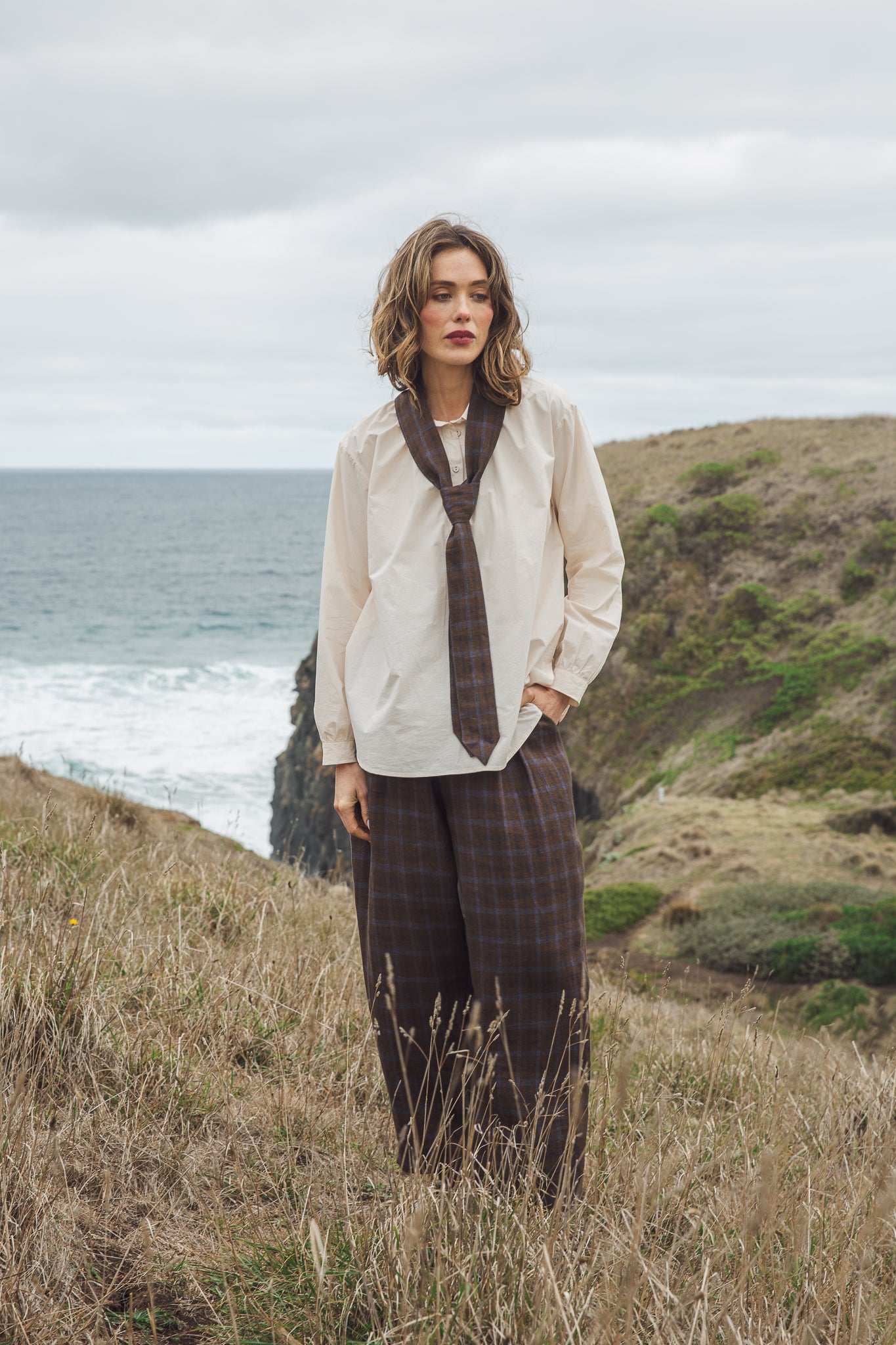 Pointed Tie | Cocoa Plaid