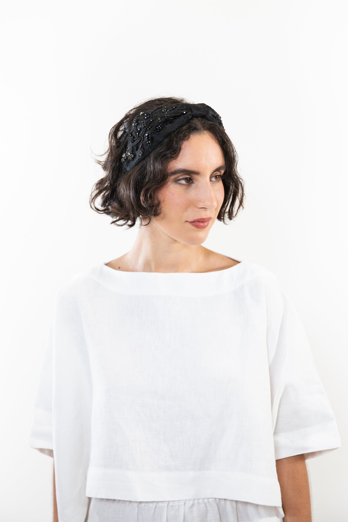 Hard Embroidered Headband | Roma