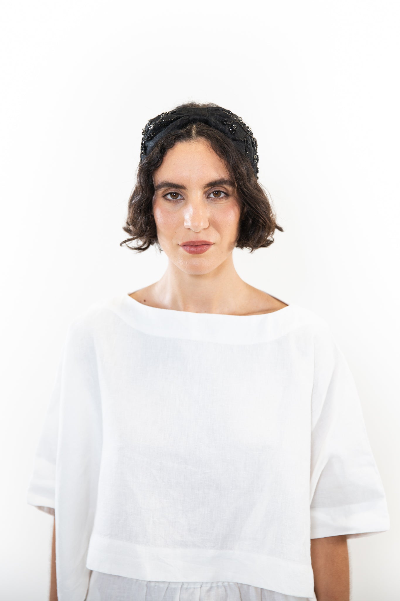 Hard Embroidered Headband | Roma