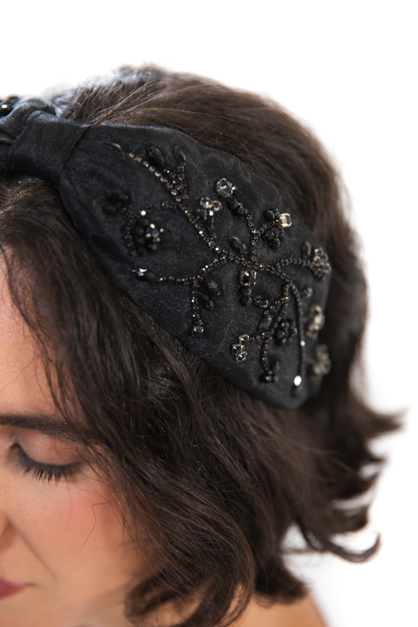 Hard Embroidered Headband | Roma