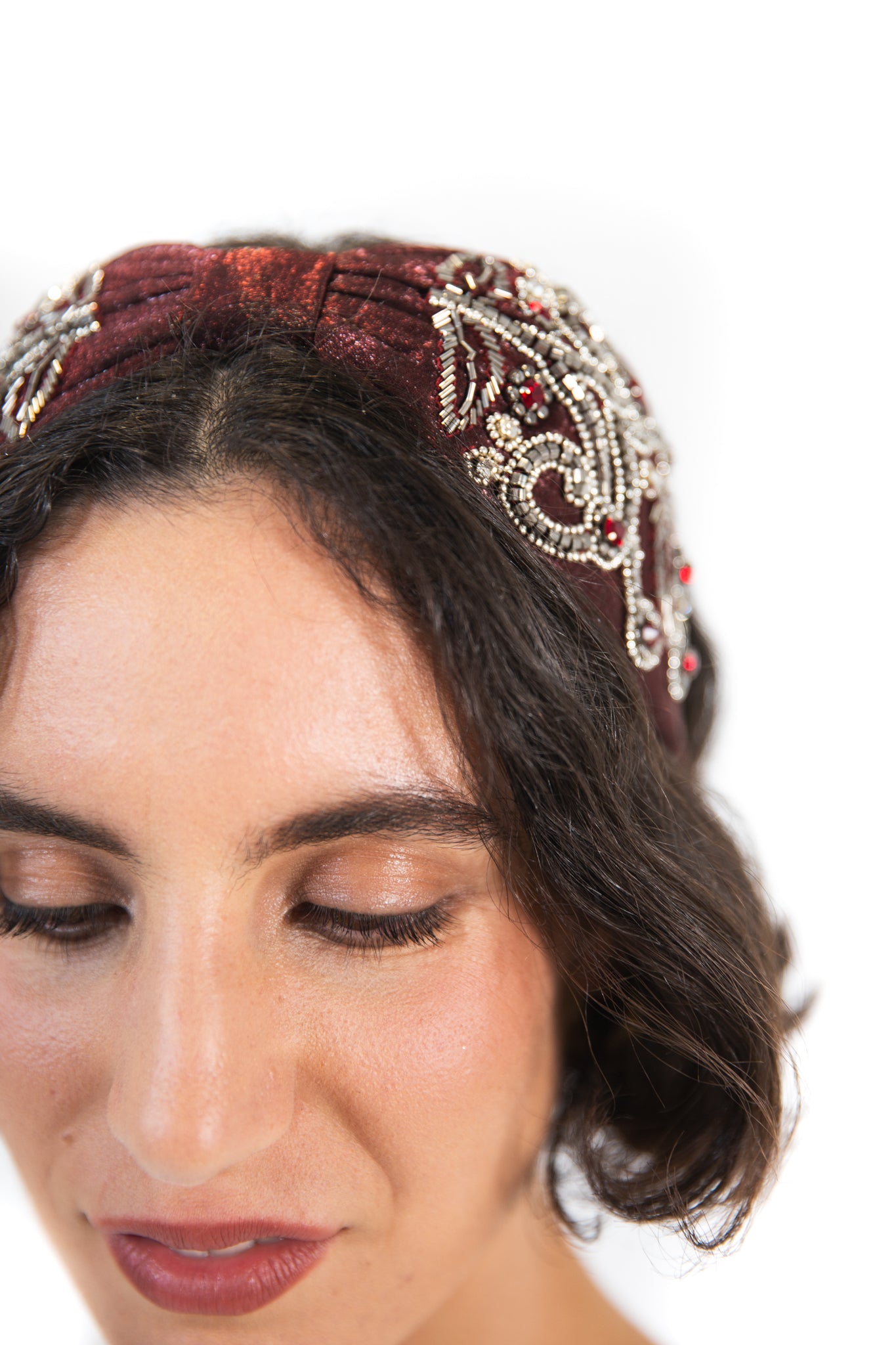 Hard Embroidered Headband | Rosalie