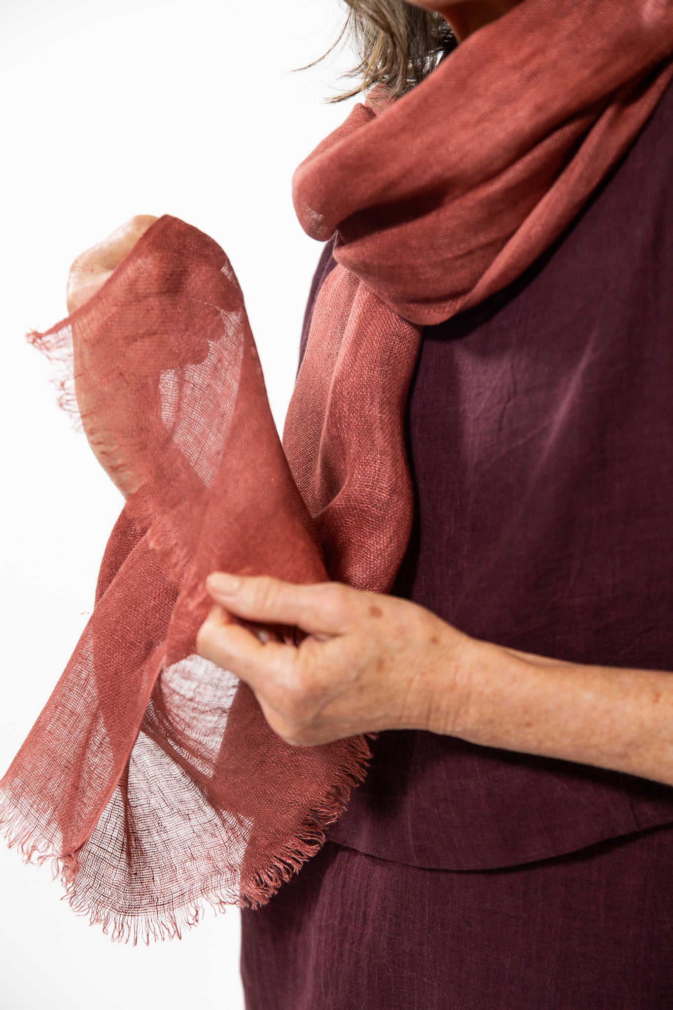 Linen Gauze Scarf | Clove