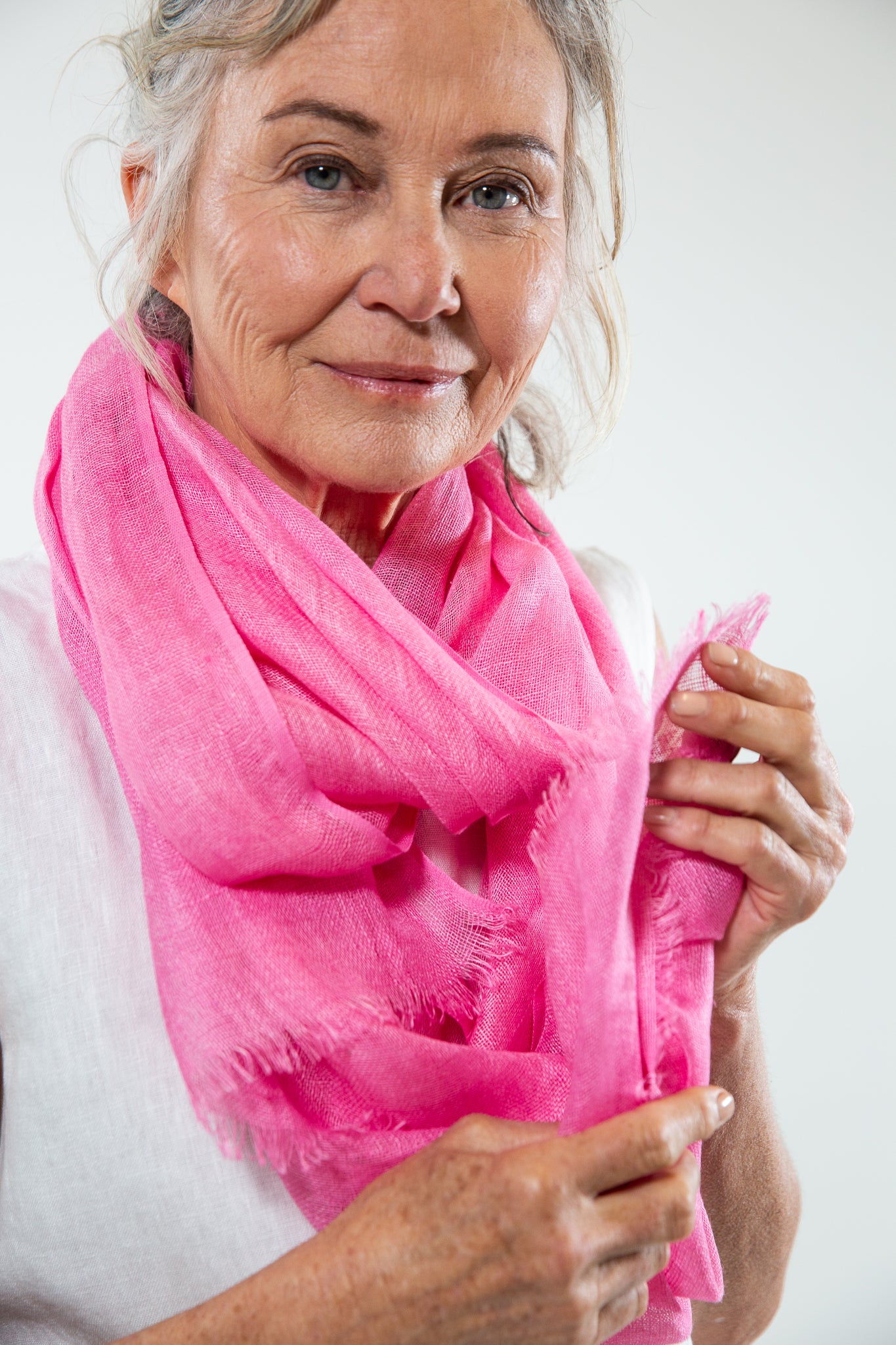 Linen Gauze Scarf | Rose Blossom